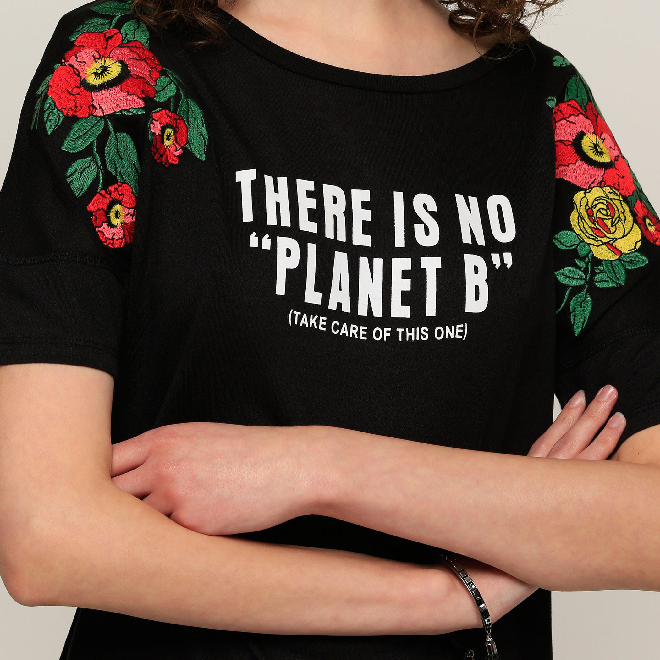 Lee Cooper Embroidered Round Neck T-Shirt with Short Sleeves-women-clothing-shirtsandblouses-shirts-image-4