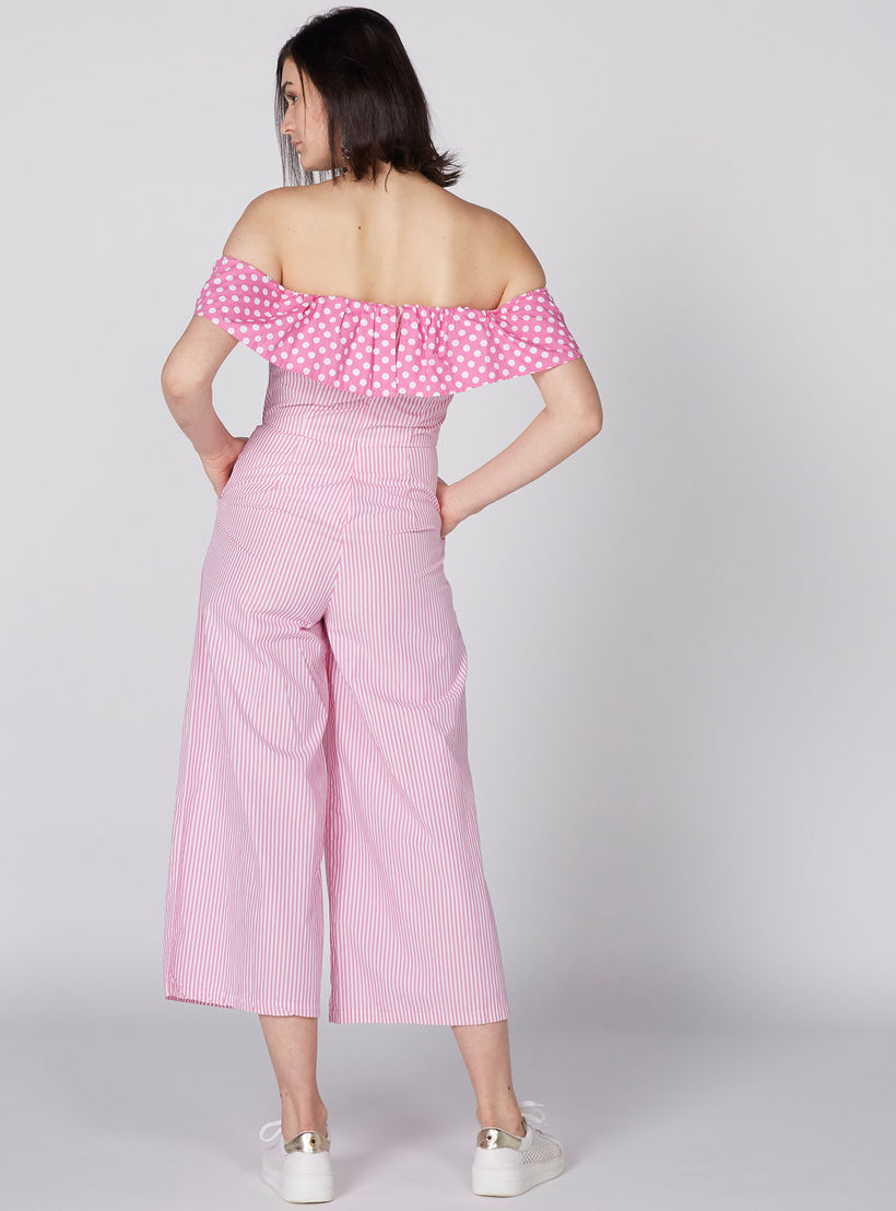 أفرول مكشوف الأكتاف بجيوب وطبعات من لي كوبر-women-clothing-jumpsuits-image-4