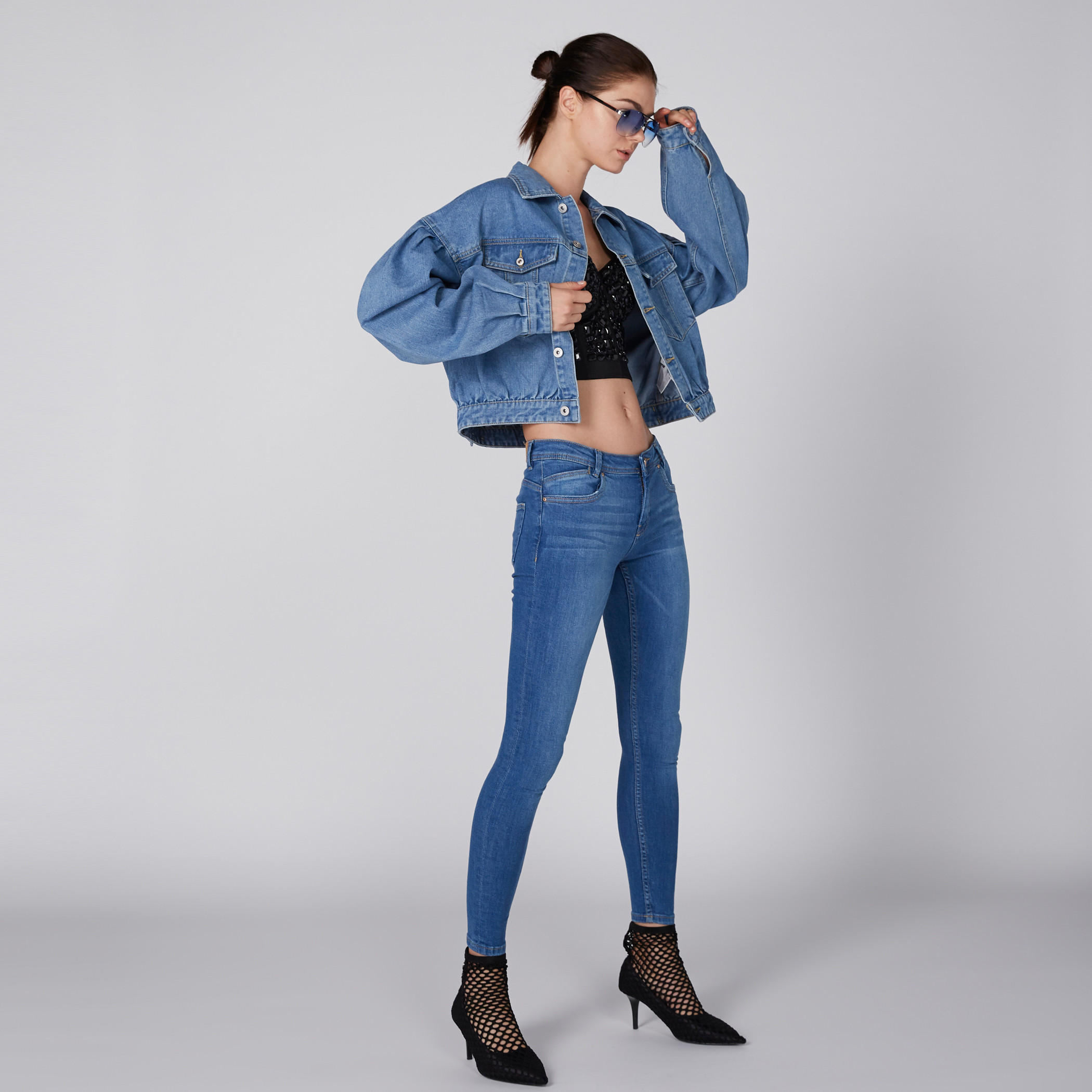 بنطال جينز طويل بزر إغلاق وجيوب من لي كوبر-women-clothing-bottoms-jeans-image-2