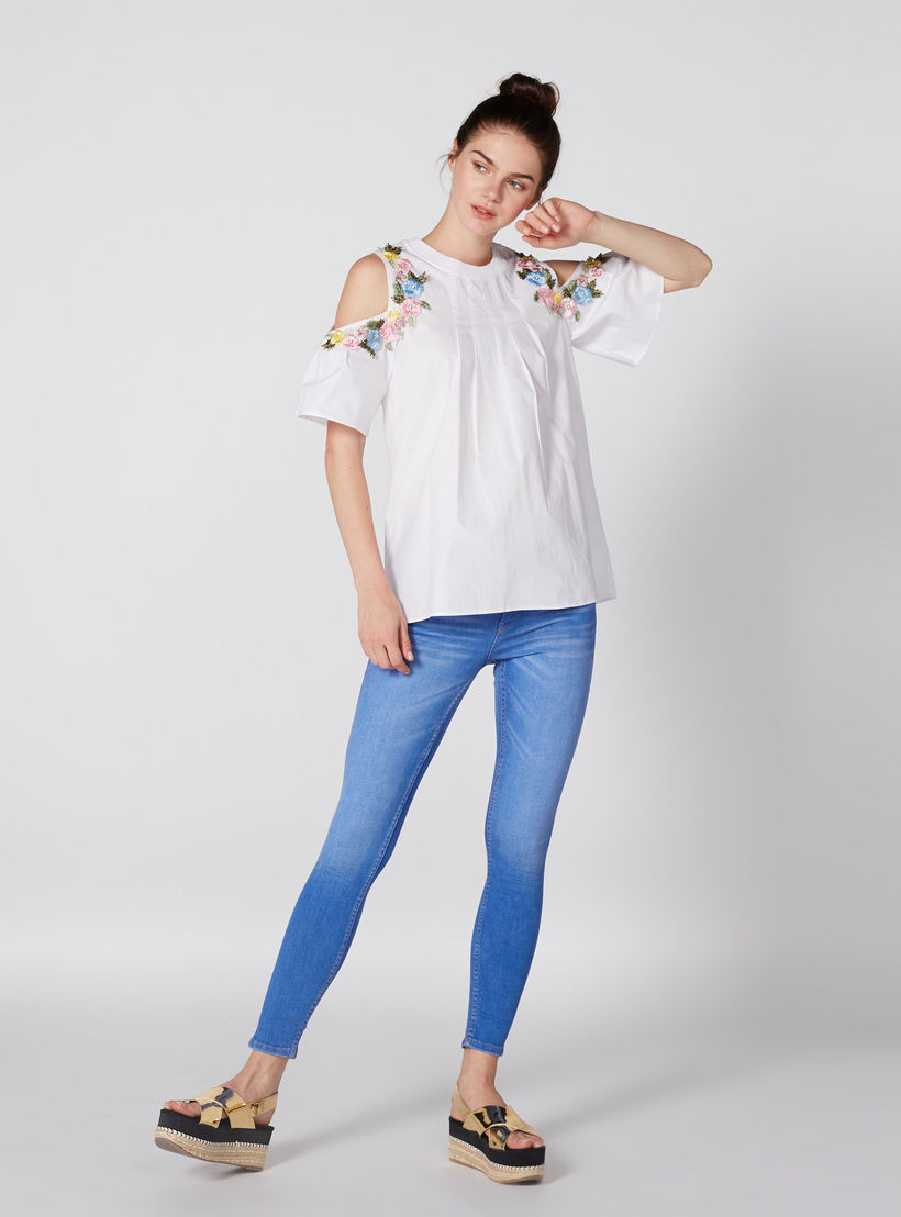 بنطال جينز طويل بجيب وزر إغلاق من لي كوبر-women-clothing-bottoms-jeans-image-2