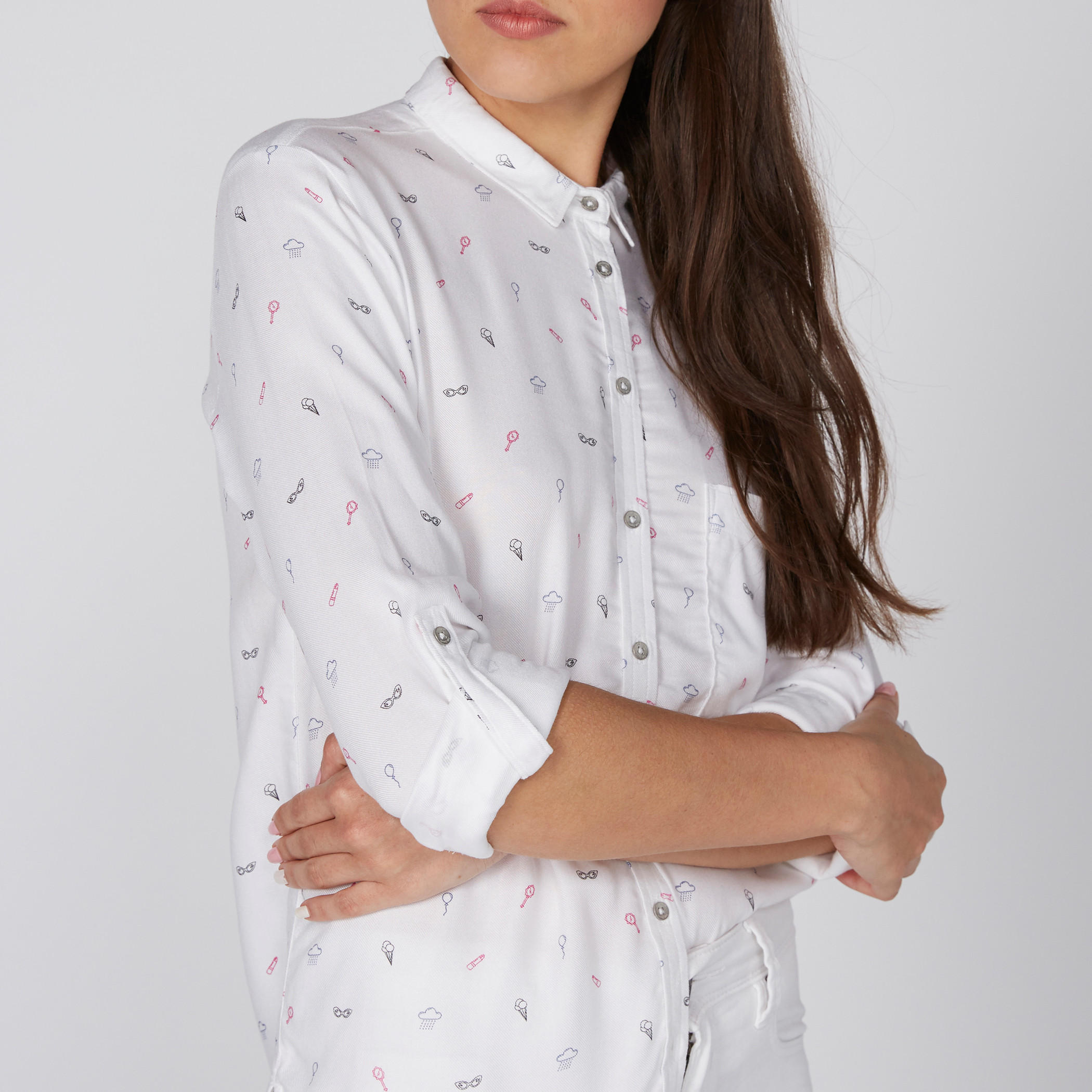 Printed Shirt with Long Roll-Up Sleeves-women-clothing-shirtsandblouses-shirts-image-3