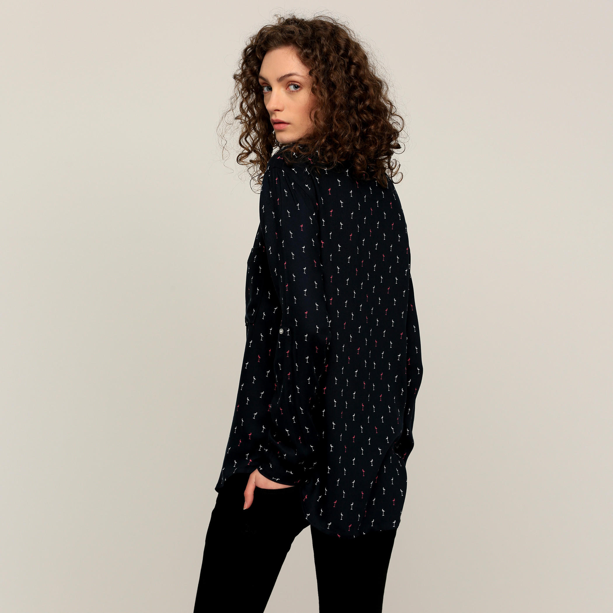 Lee Cooper Printed Shirt with Long Sleeves and Complete Placket-women-clothing-shirtsandblouses-shirts-image-2