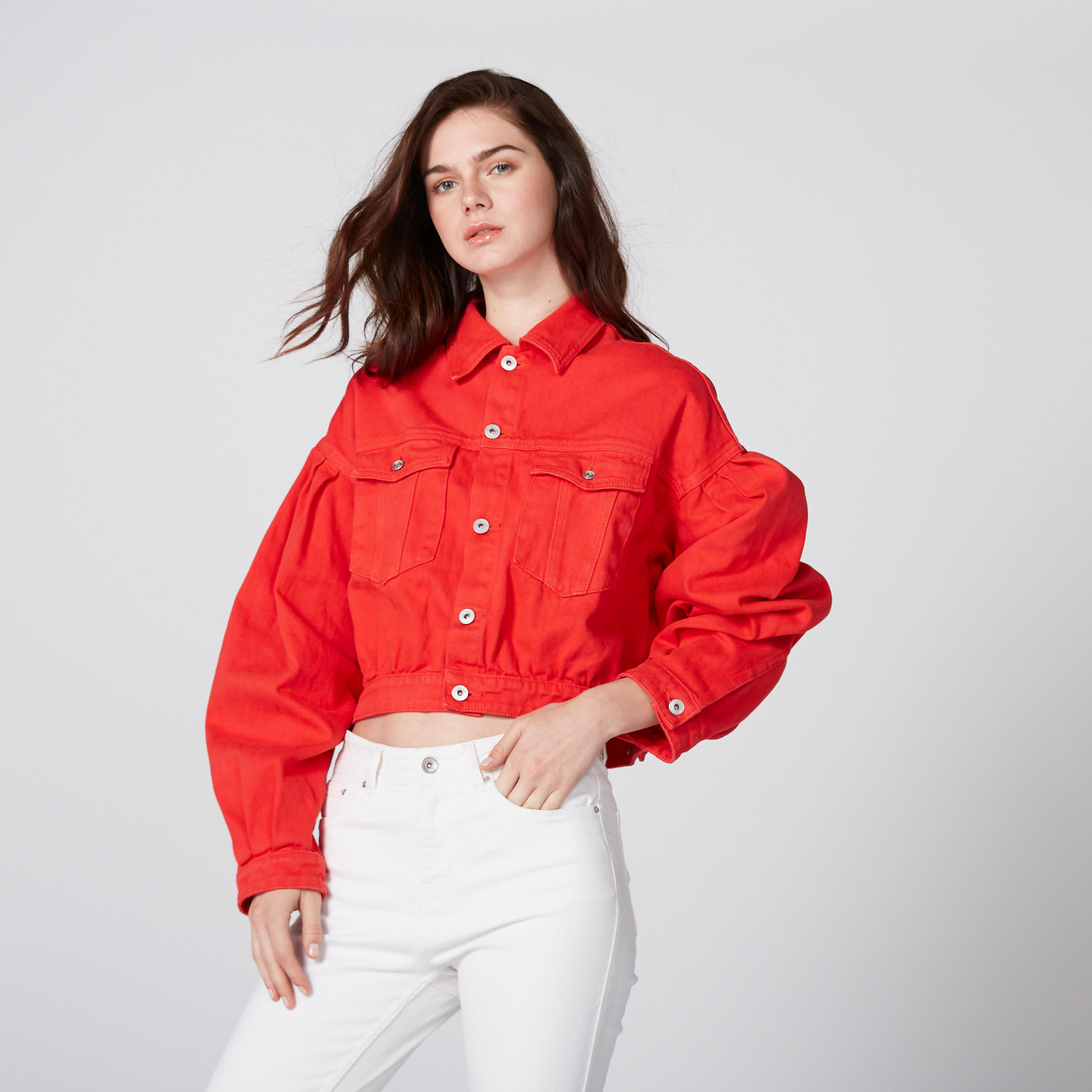 جاكيت بأكمام طويلة وزر إغلاق وجيوب من لي كوبر-women-winterwear-coatsandjackets-jackets-image-2