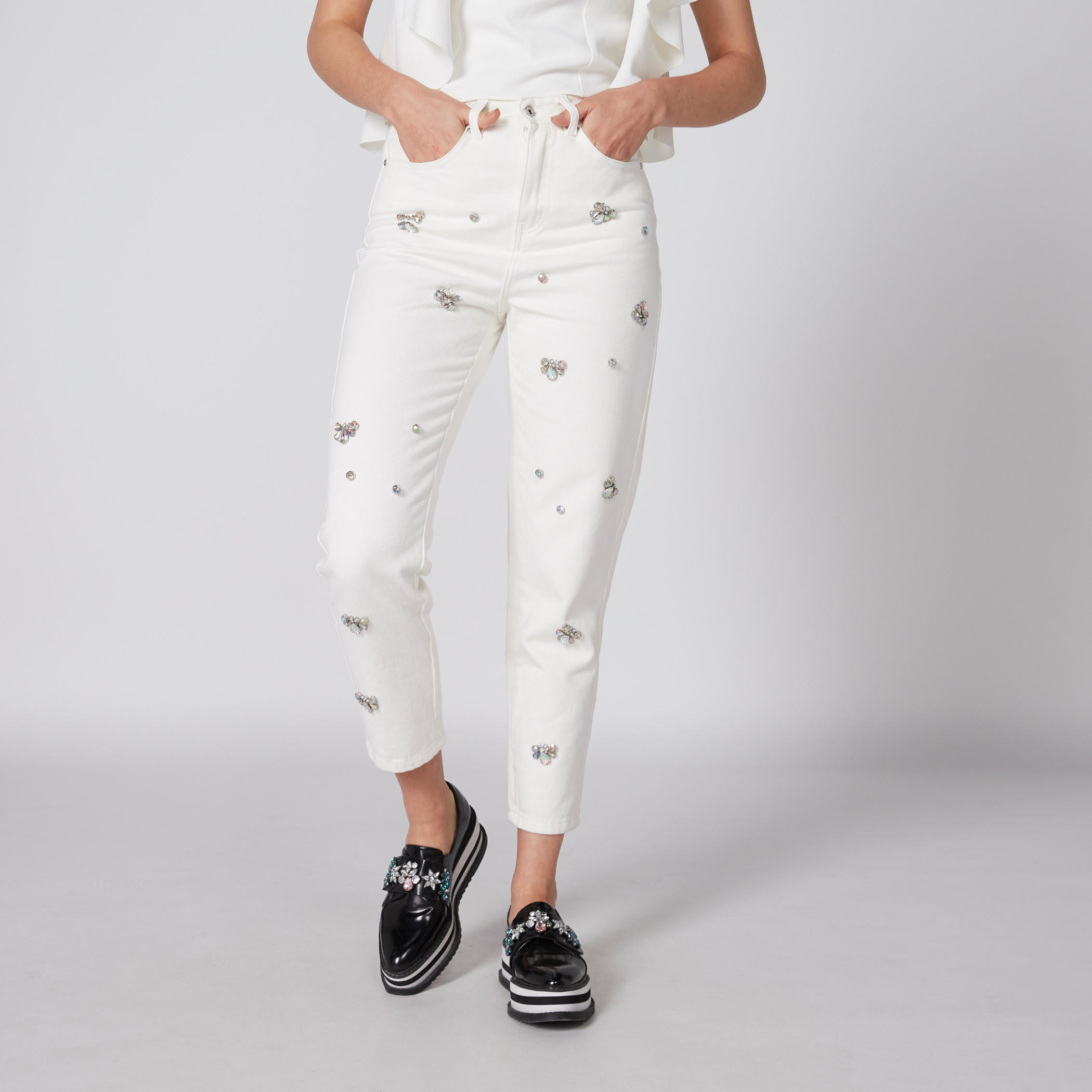 Lee Cooper Embellished Full Length Jeans with Button Closure-women-clothing-bottoms-jeans-image-1