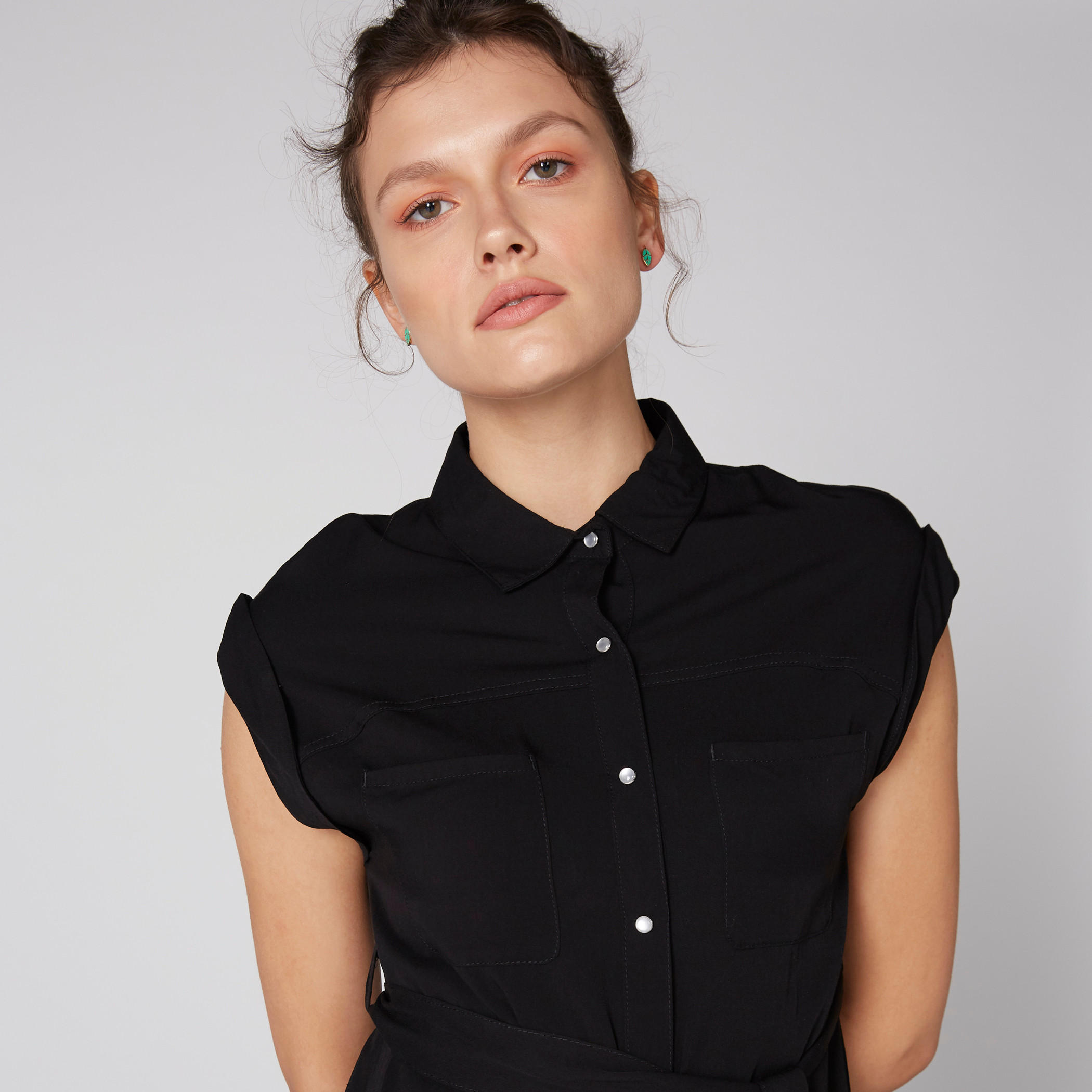 فستان قميص متوسط الطول بحزام رباط-women-clothing-dresses-image-4