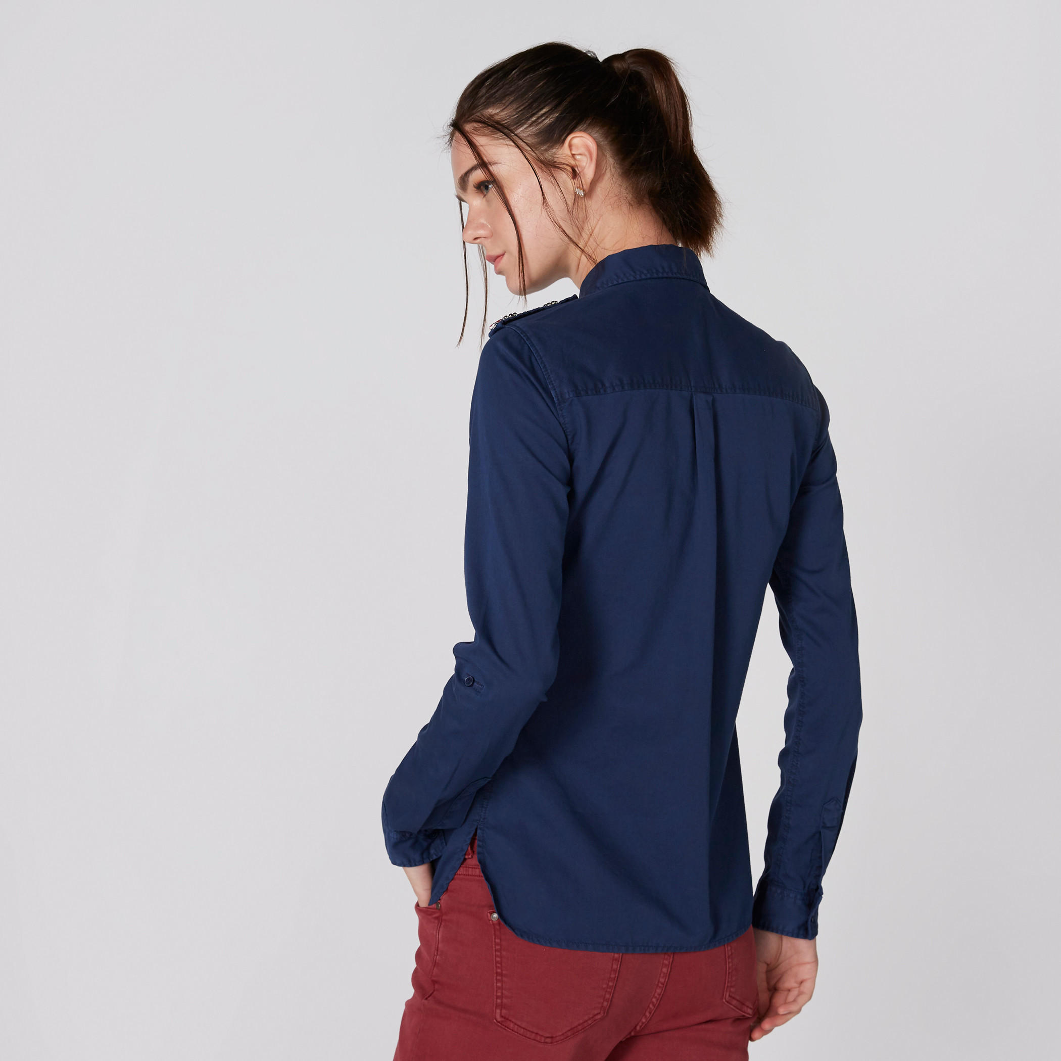 Embellished Shirt with Long Sleeves and Complete Placket-women-clothing-shirtsandblouses-shirts-image-2