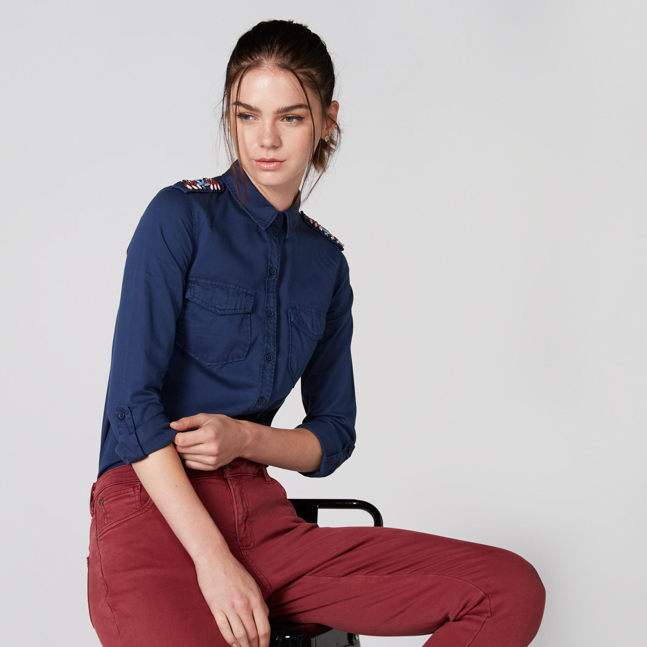 Embellished Shirt with Long Sleeves and Complete Placket-women-clothing-shirtsandblouses-shirts-image-3