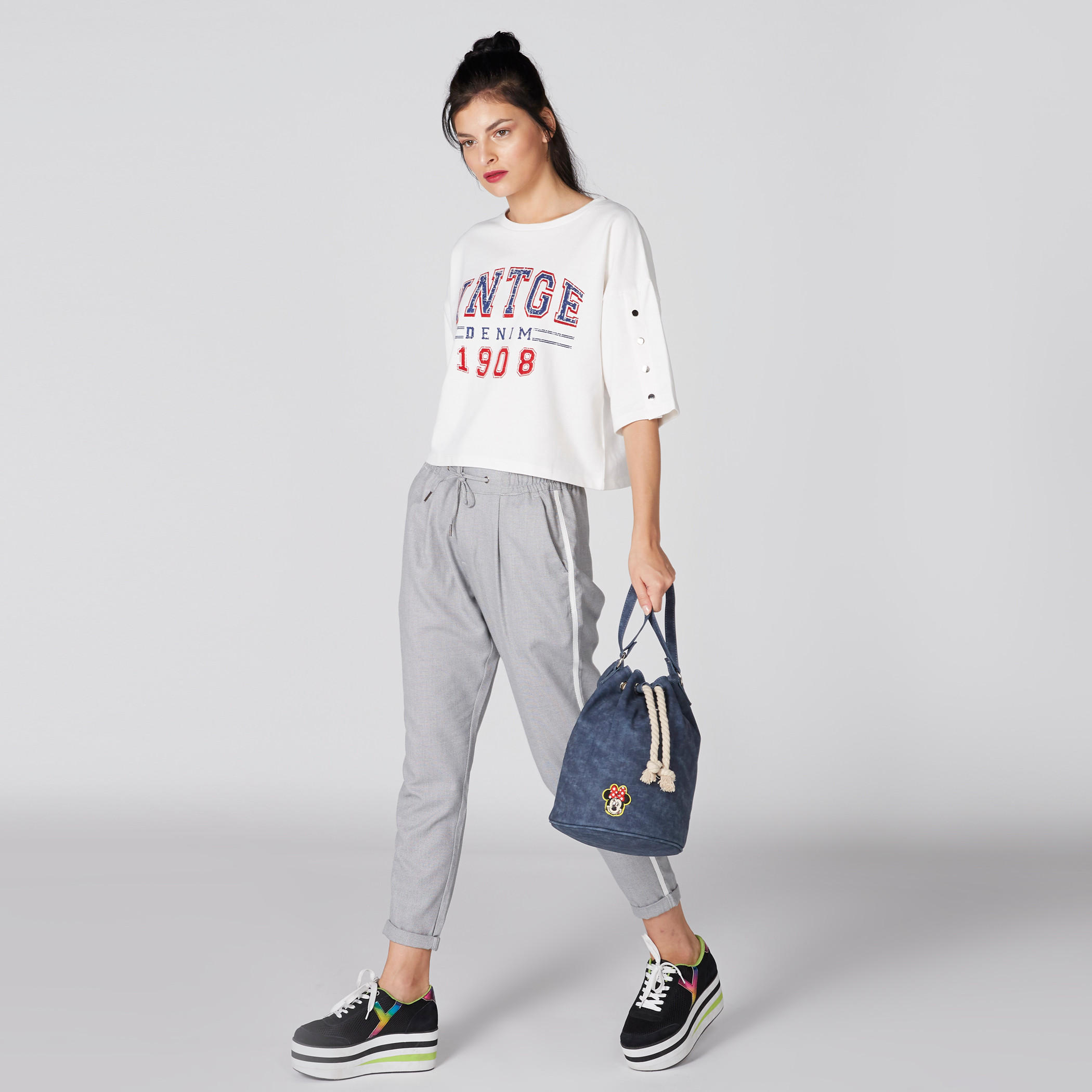 Printed Crop Top with Round Neck and Drop Sleeves-women-clothing-tshirts-image-3