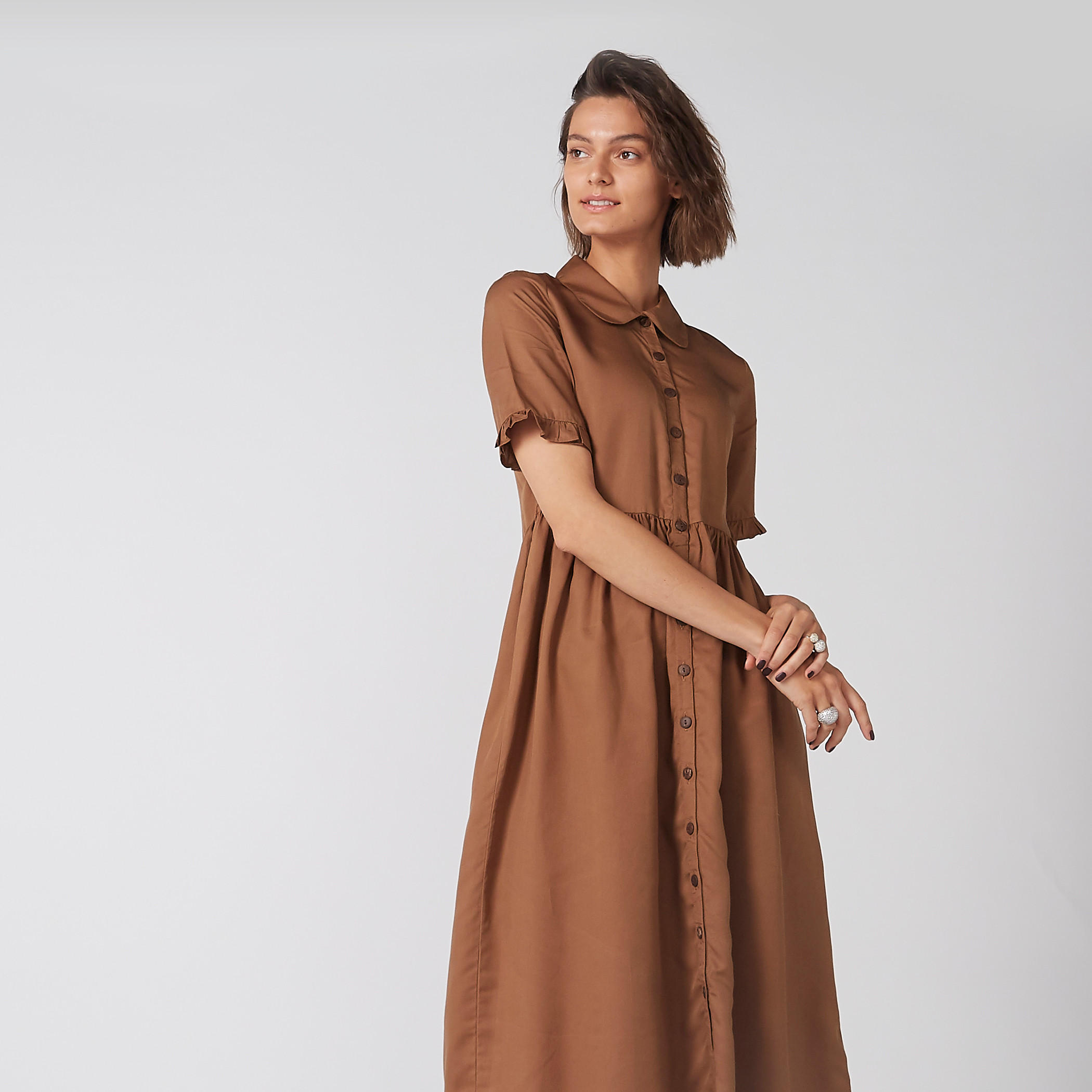 فستان ميدي بأكمام قصيرة-women-clothing-dresses-image-1
