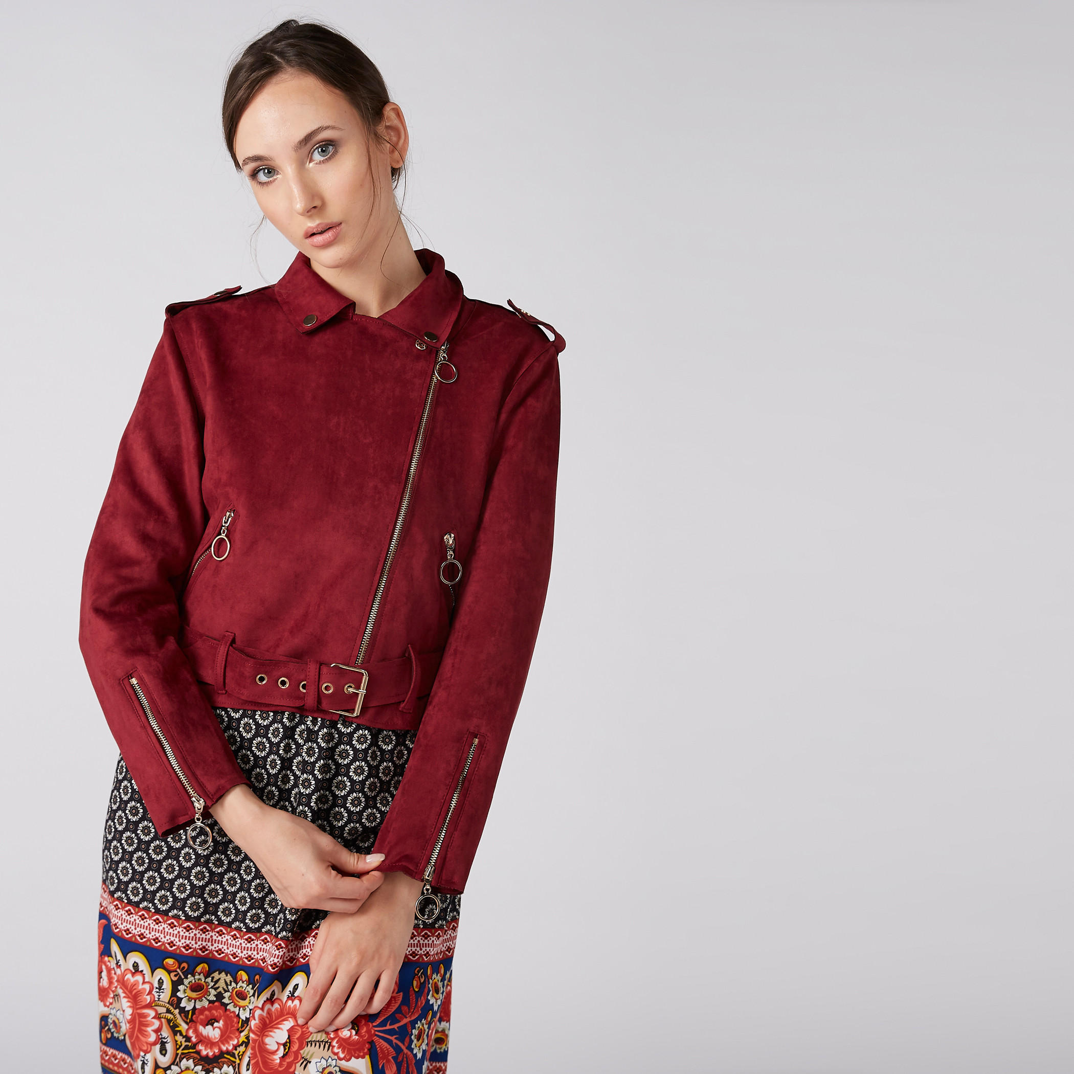 Lee Cooper Long Sleeves Jacket with Zip Closure-women-winterwear-coatsandjackets-jackets-image-1