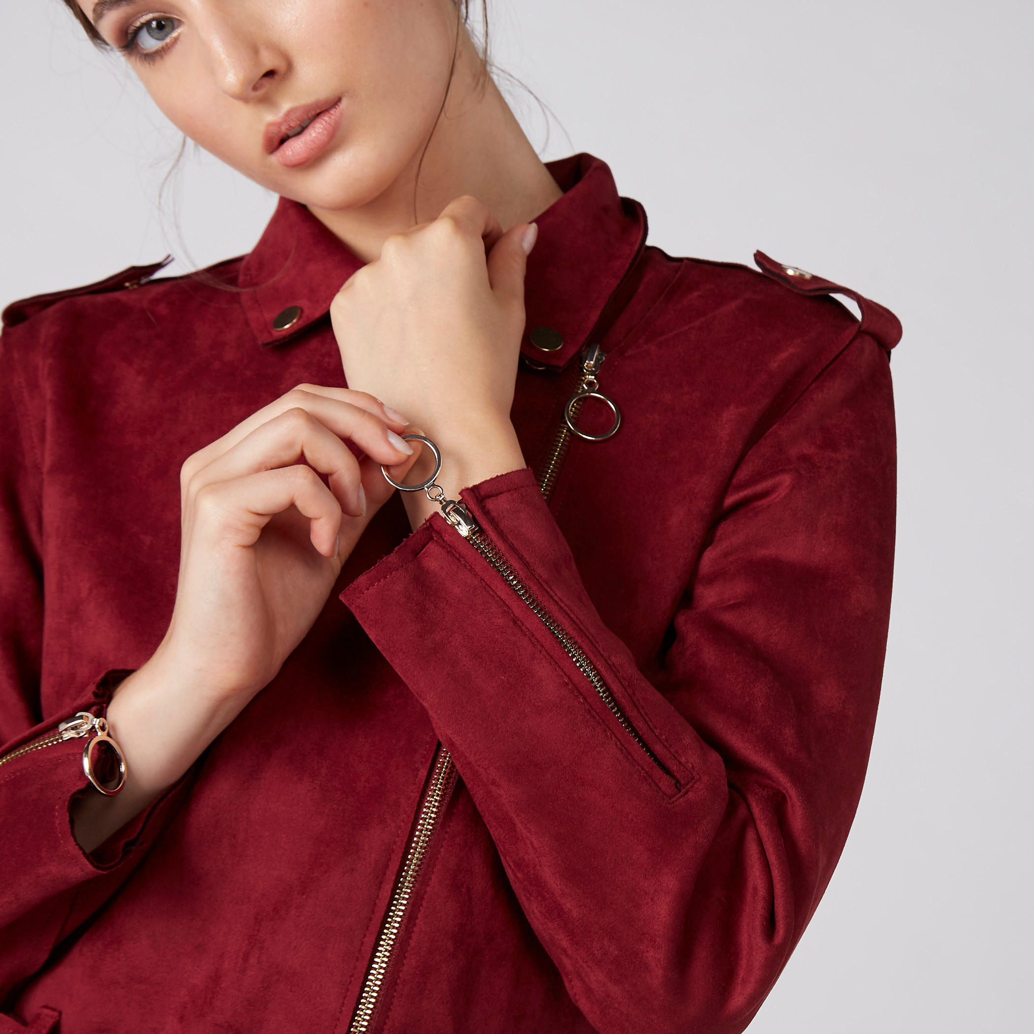 Lee Cooper Long Sleeves Jacket with Zip Closure-women-winterwear-coatsandjackets-jackets-image-3