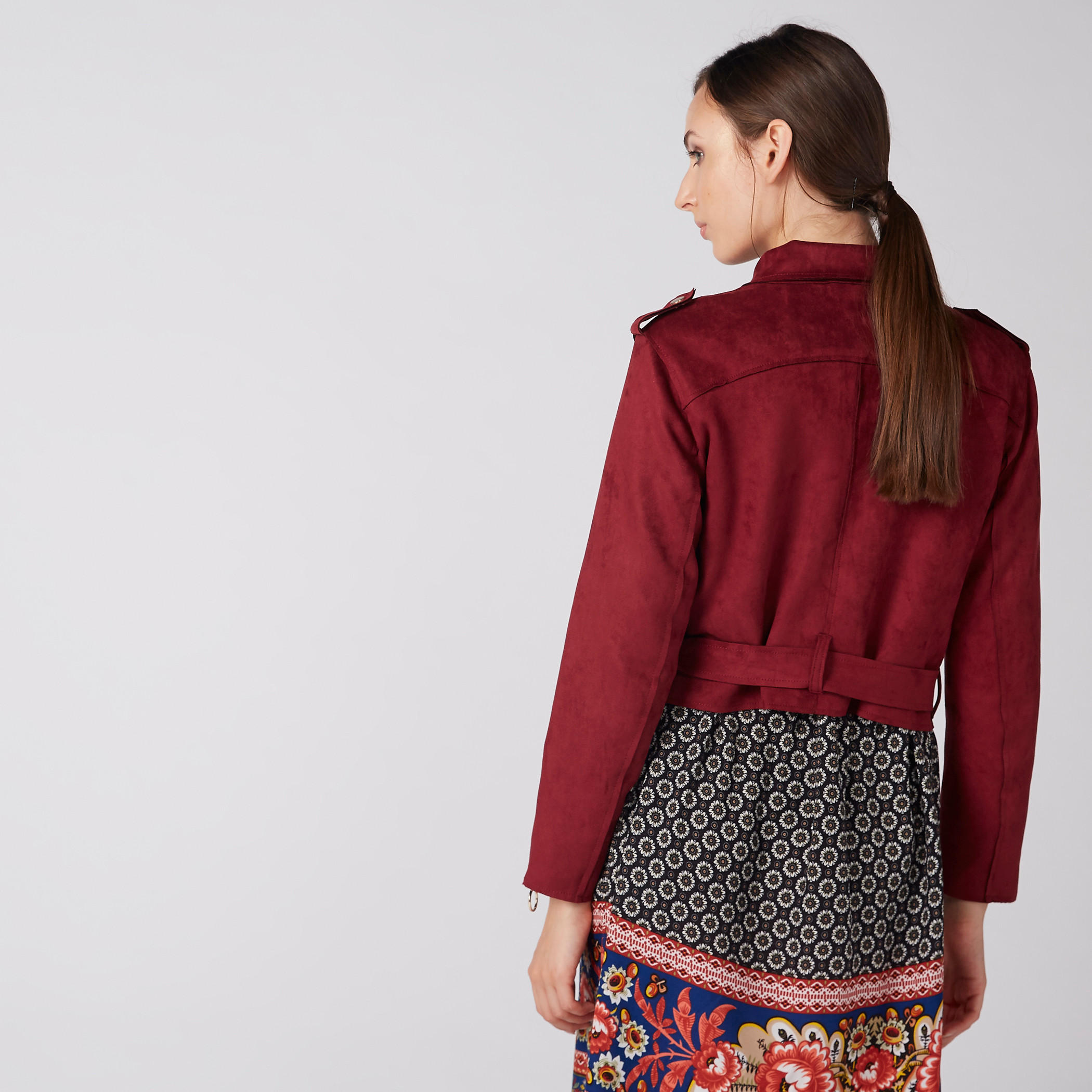 Lee Cooper Long Sleeves Jacket with Zip Closure-women-winterwear-coatsandjackets-jackets-image-4