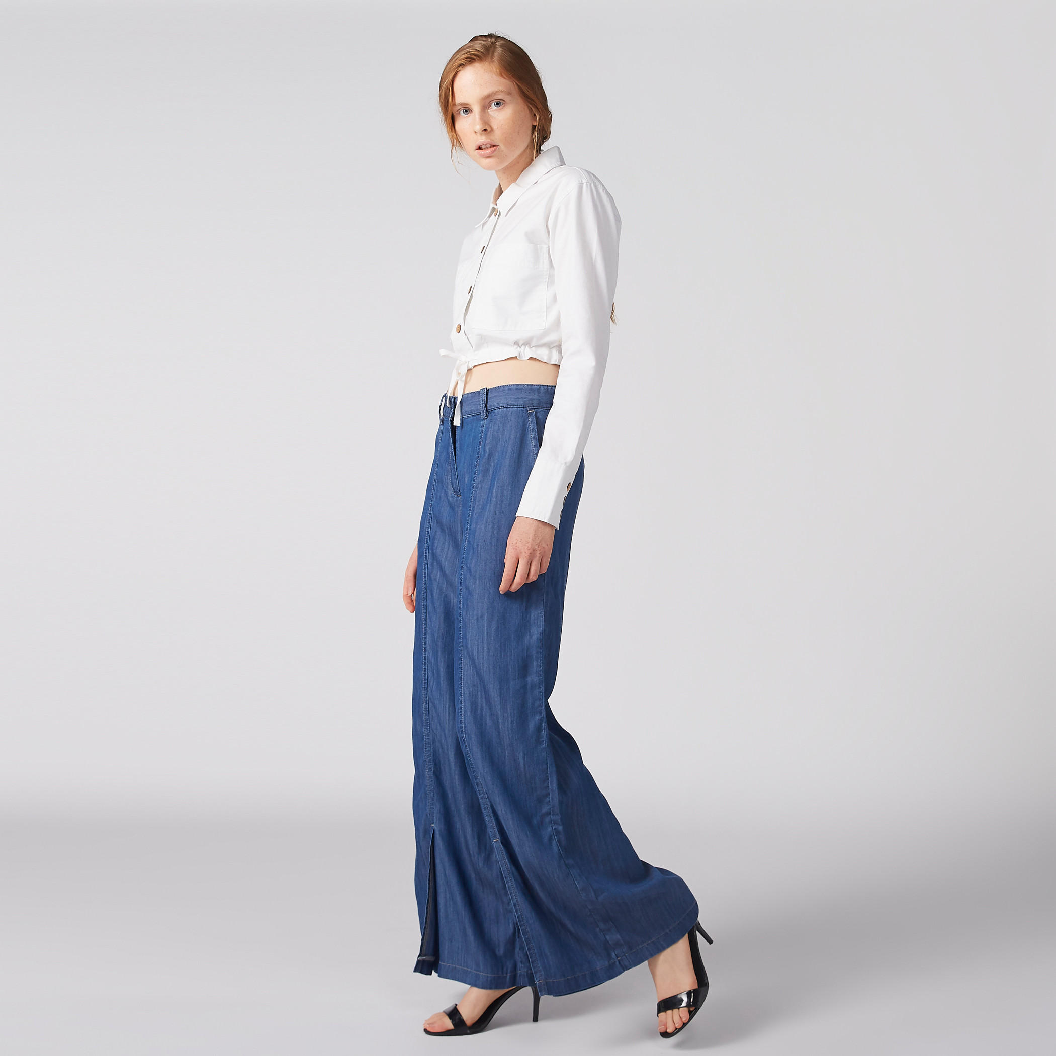 قميص قصير بأكمام طويلة وجيوب وأربطة-women-clothing-shirtsandblouses-shirts-image-3