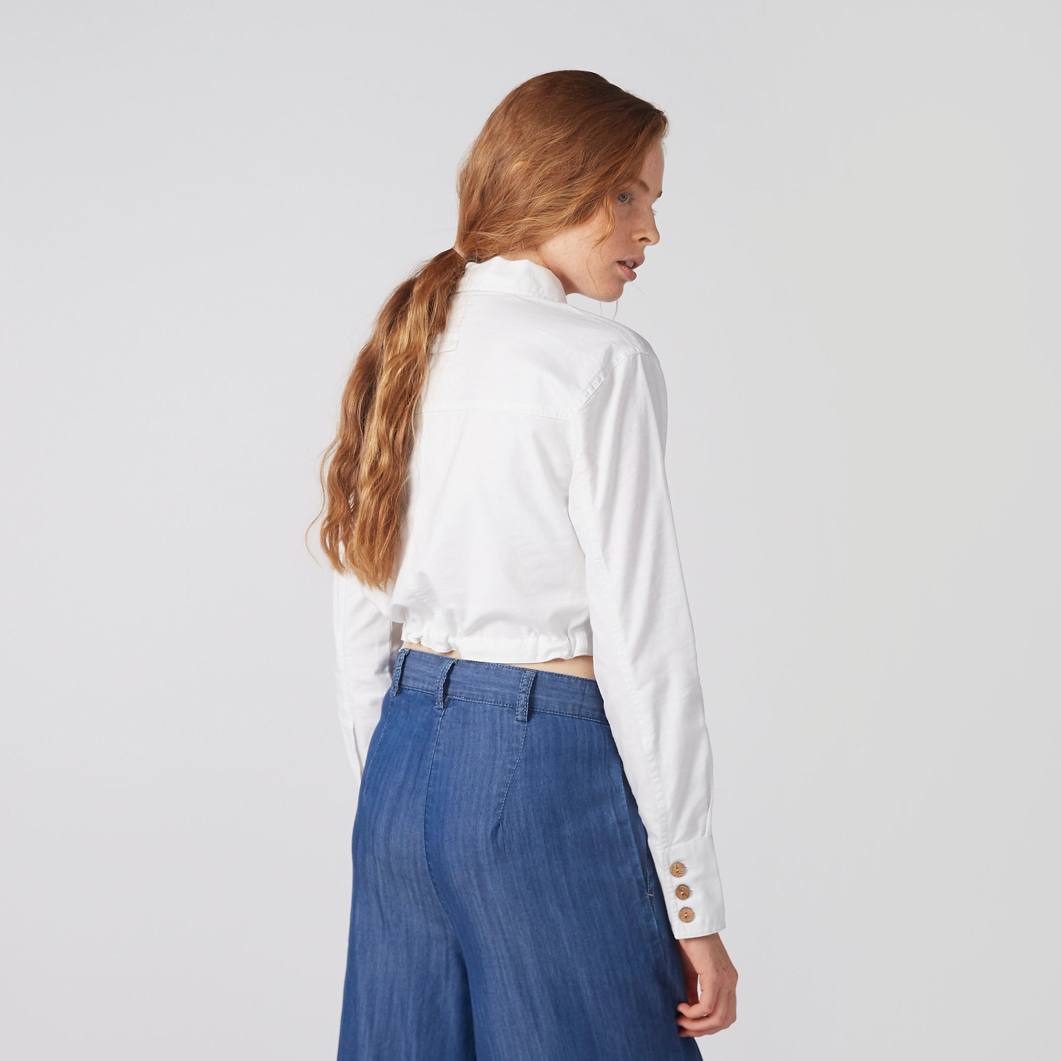 قميص قصير بأكمام طويلة وجيوب وأربطة-women-clothing-shirtsandblouses-shirts-image-4