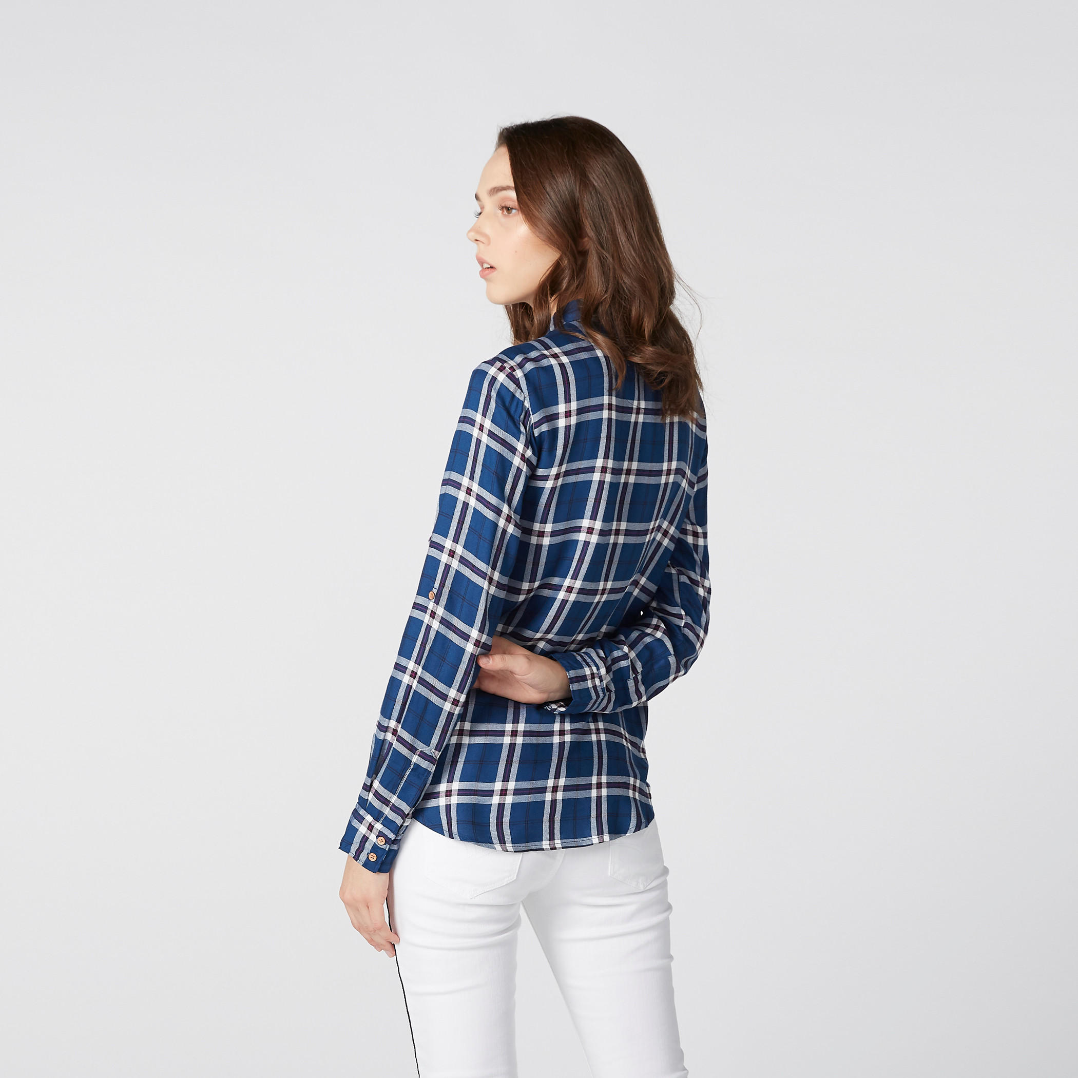 قميص كاروهات بأكمام طويلة وجيوب-women-clothing-shirtsandblouses-shirts-image-3