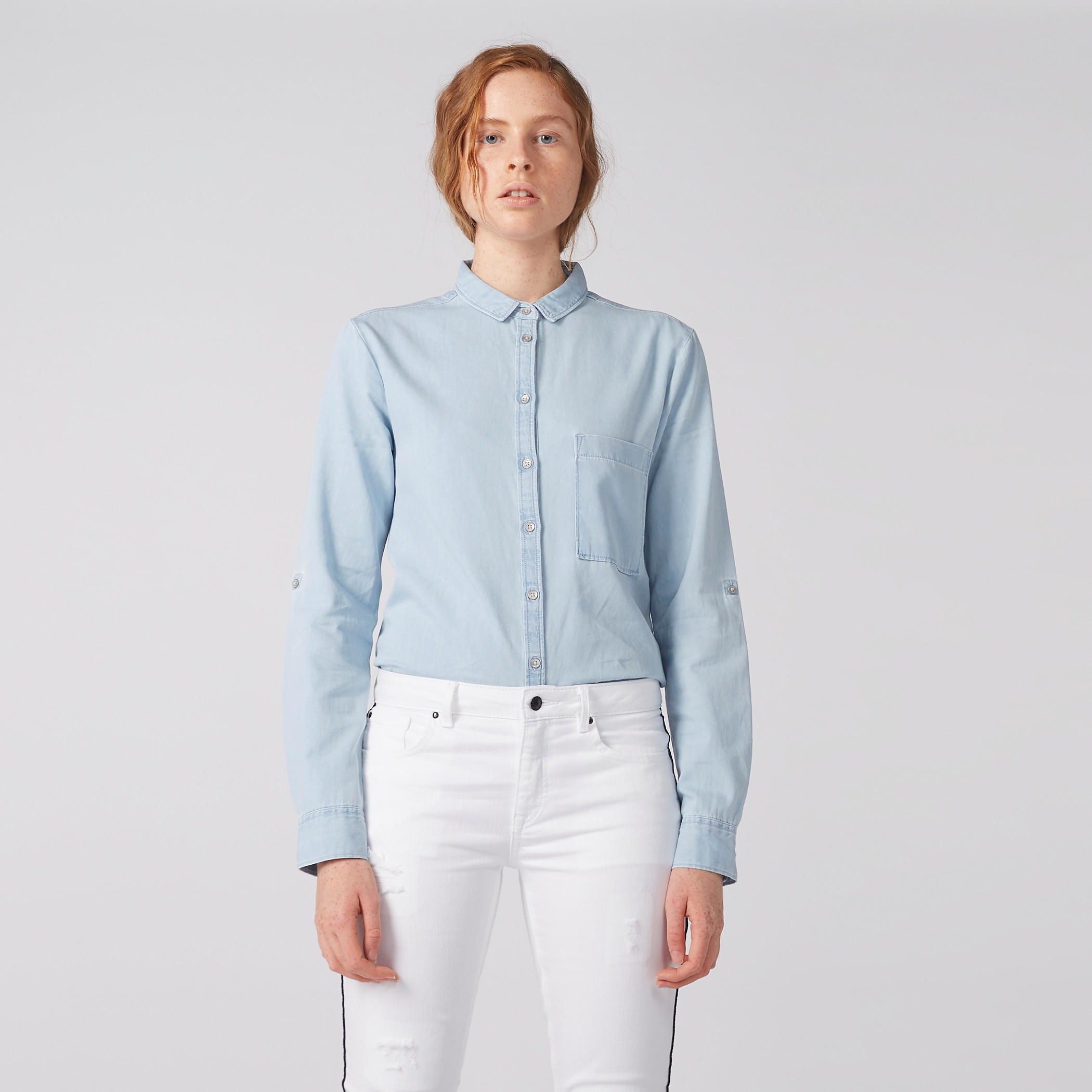 قميص بأكمام طويلة وأزرار وجيوب-women-clothing-shirtsandblouses-shirts-image-3
