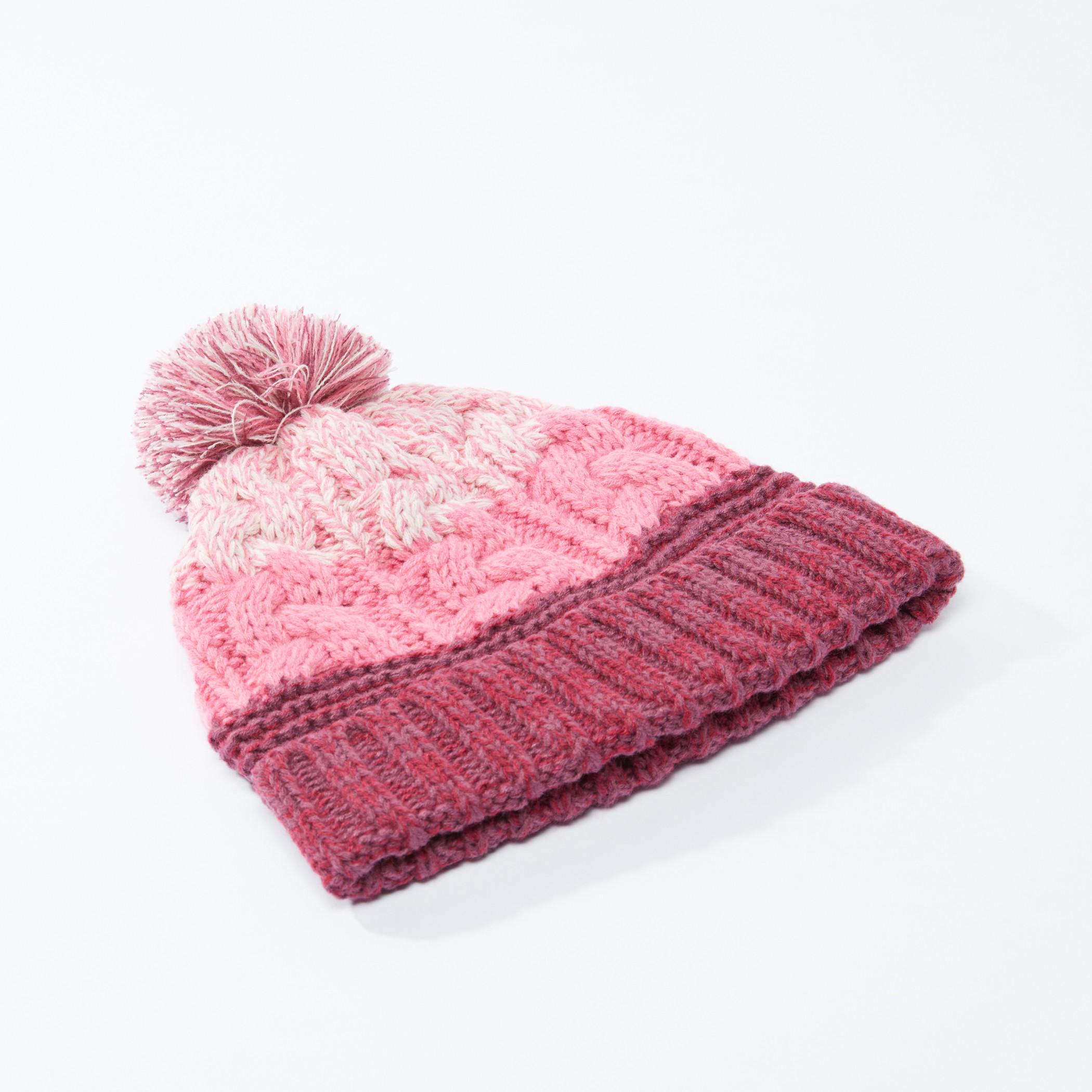 Lee Cooper Textured Beanie Cap with Pom-Pom Detail-women-clothingaccessories-capsandhats-image-1