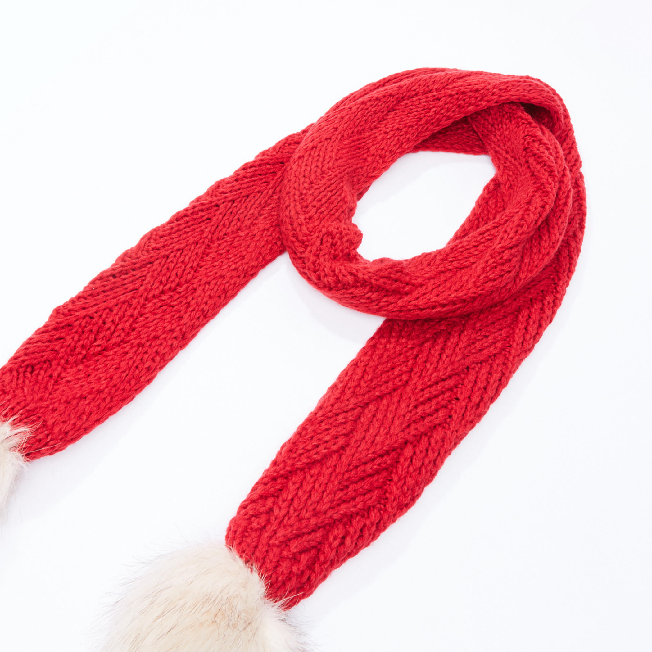 Lee Cooper Textured Muffler with Pom-Pom Detail-women-clothingaccessories-scarves-image-1