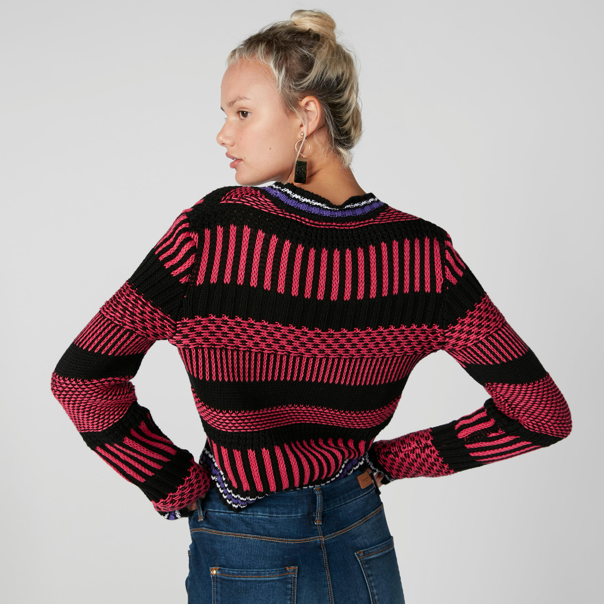 Textured Sweater in Relaxed Fit with Long Sleeves-women-clothing-cardigansandjumpers-jumpers-image-2
