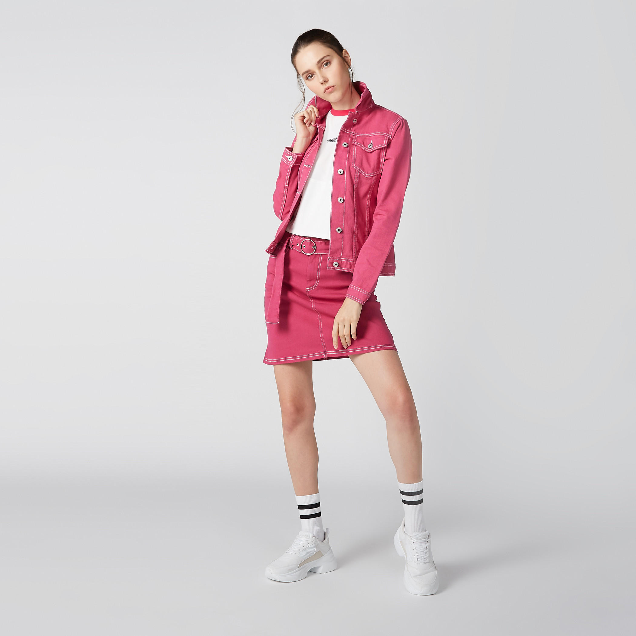Shift Mini Skirt with Pocket Detail-women-clothing-bottoms-skirts-image-3