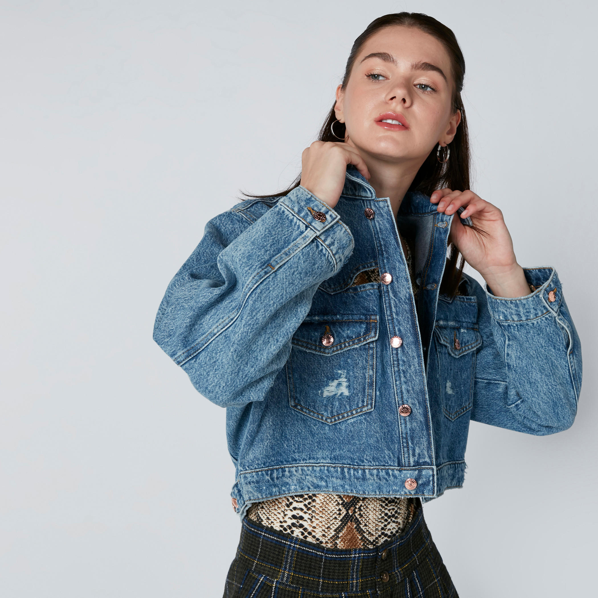 Long Sleeves Denim Jacket with Cutout Detail-women-winterwear-coatsandjackets-jackets-image-1