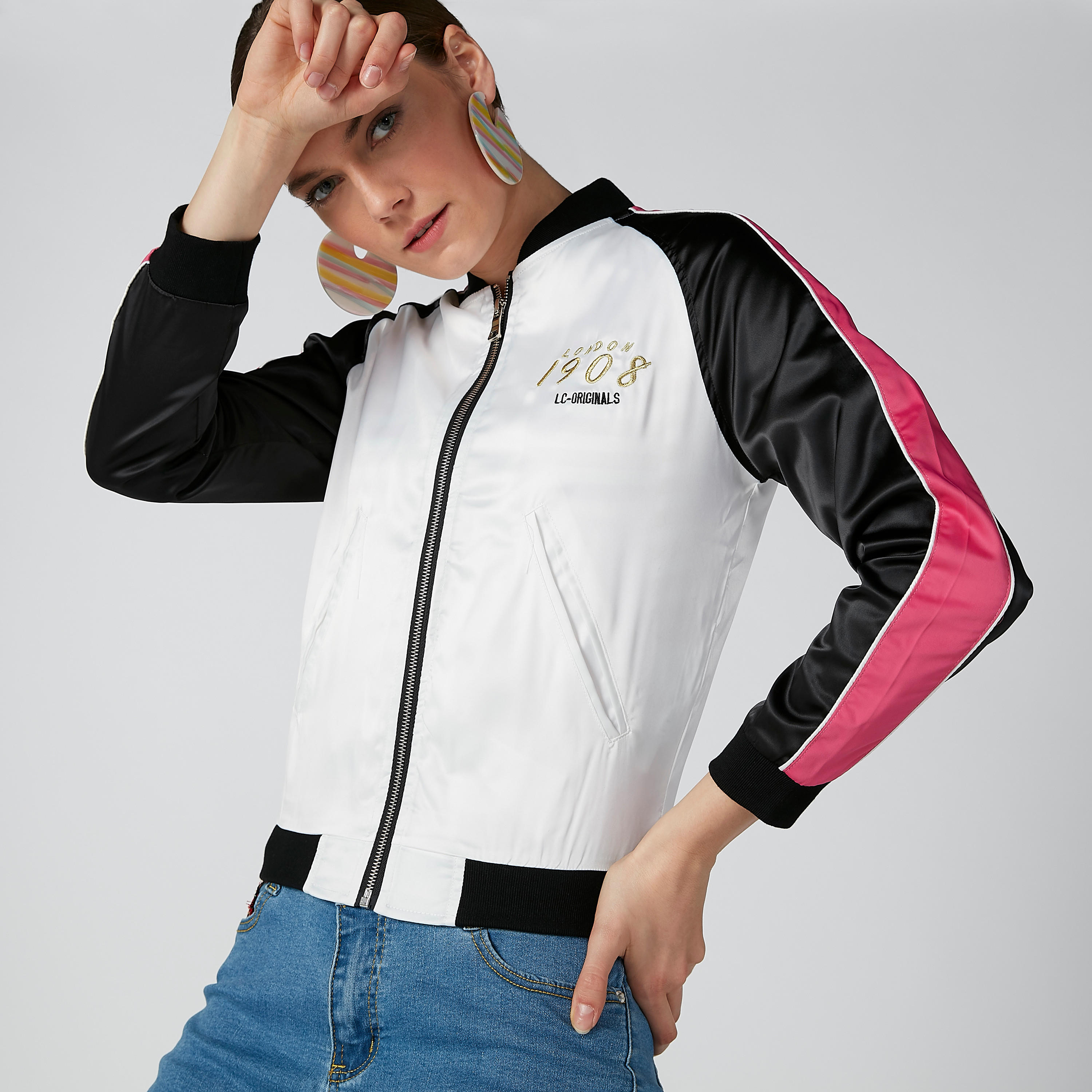 جاكيت بومبر بأكمام طويلة وتزيينات-women-winterwear-coatsandjackets-jackets-image-1