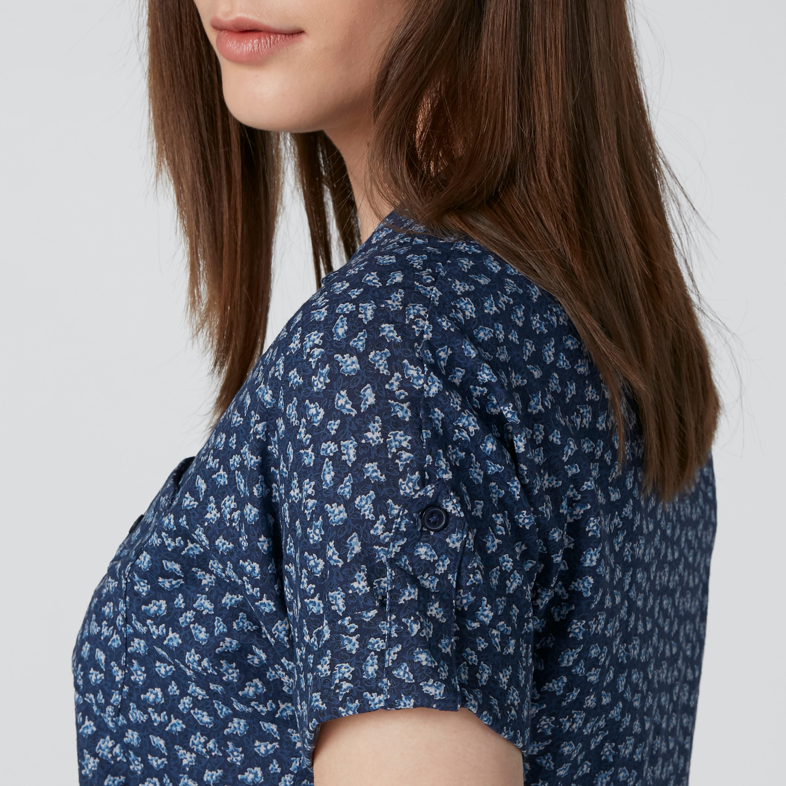 قميص قصير بأكمام متصلة ورباط وطبعات من لي كوبر-women-clothing-shirtsandblouses-shirts-image-4