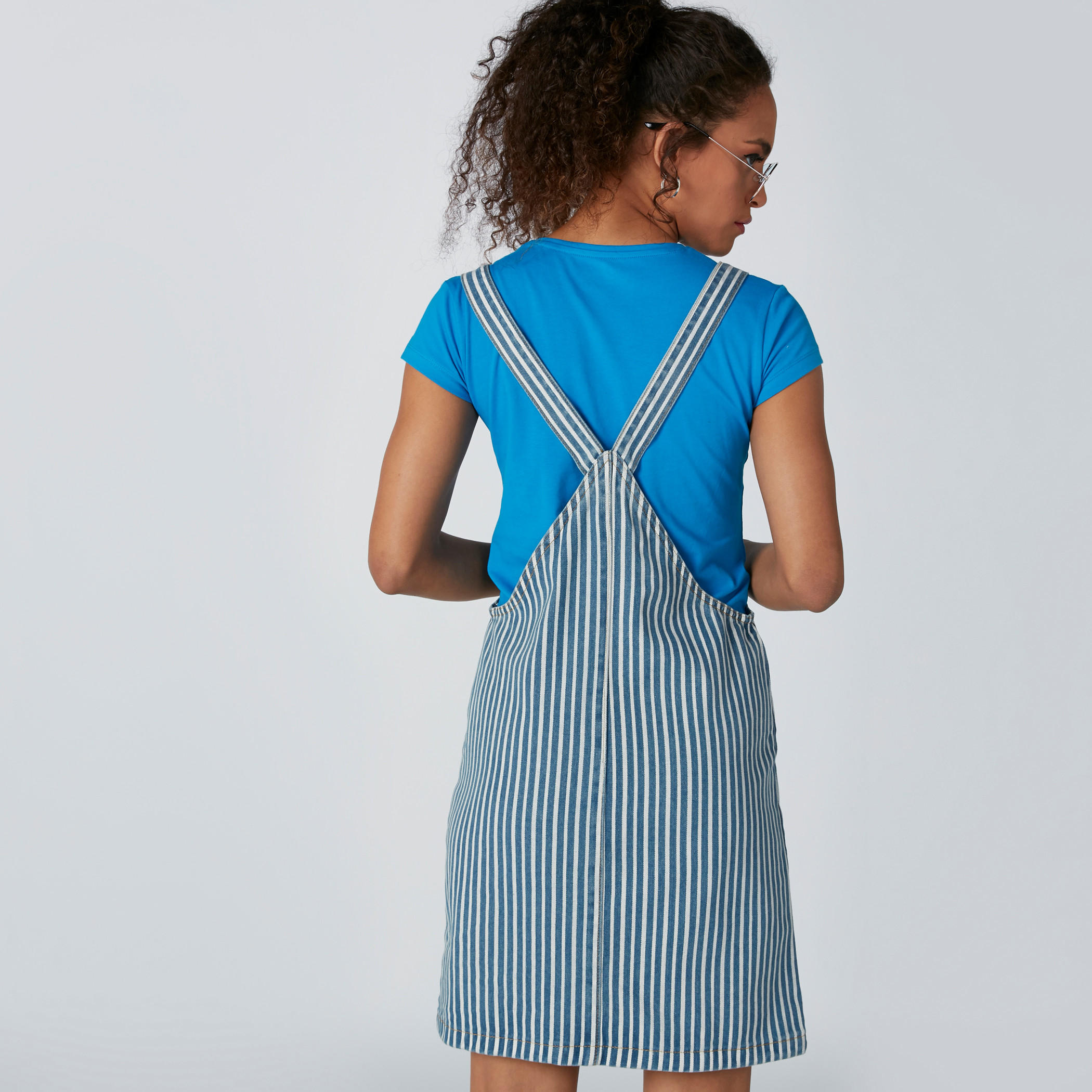 Lee Cooper Striped Denim Dungaree-women-clothing-bottoms-jeans-image-2