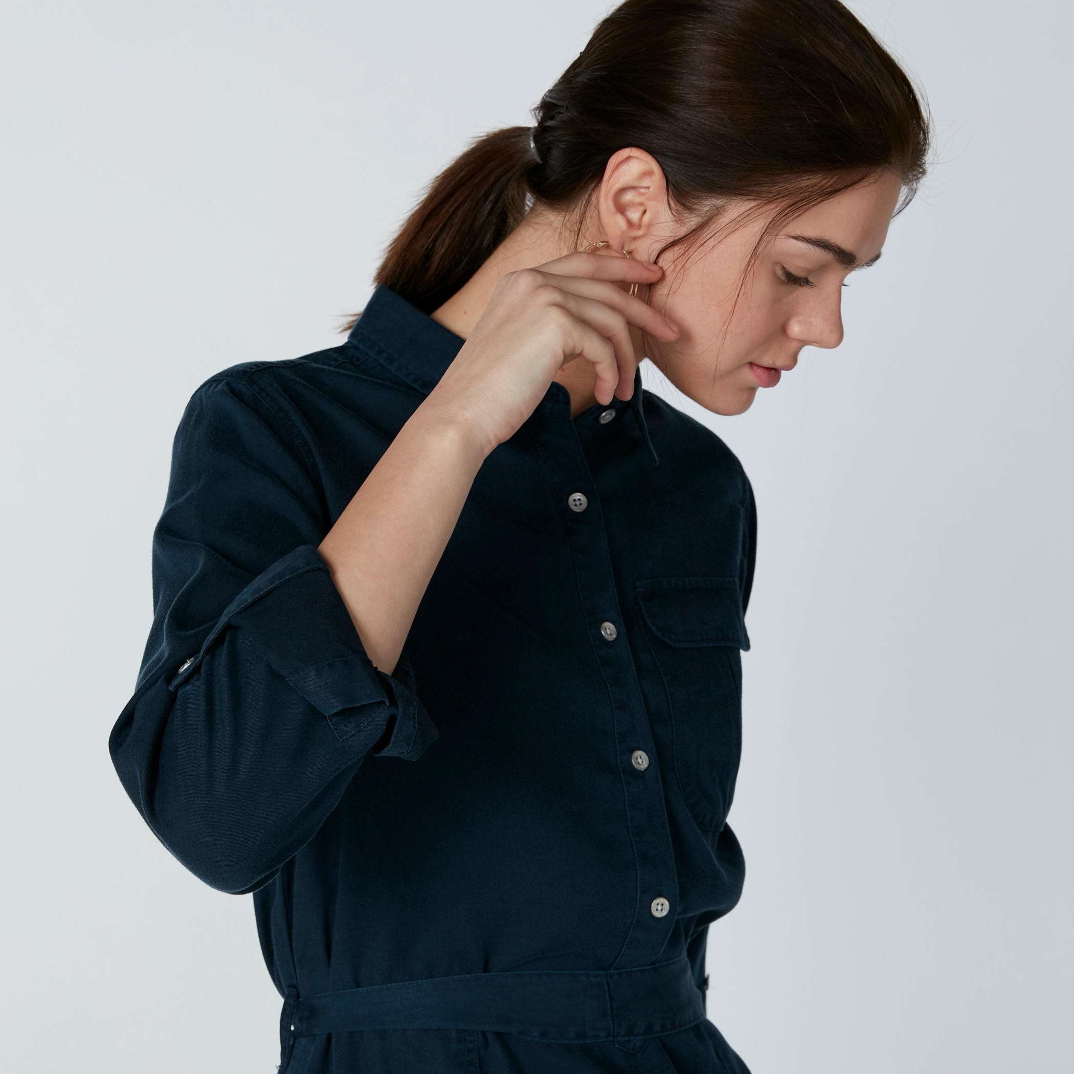 فستان قميص بأكمام طويلة وجيب-women-clothing-dresses-image-4