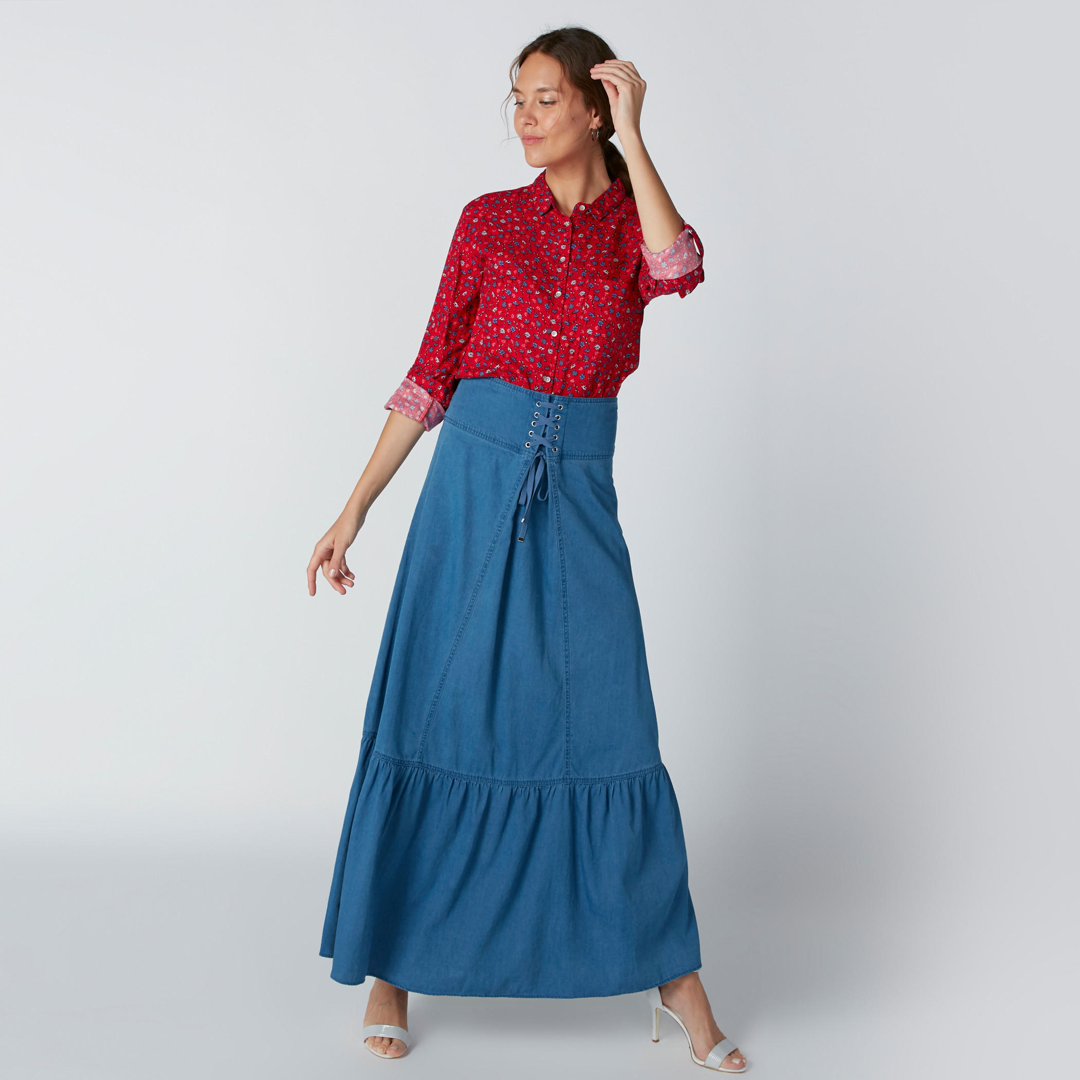 قميص بأكمام طويلة وطبعات زهرية من لي كوبر-women-clothing-shirtsandblouses-shirts-image-1
