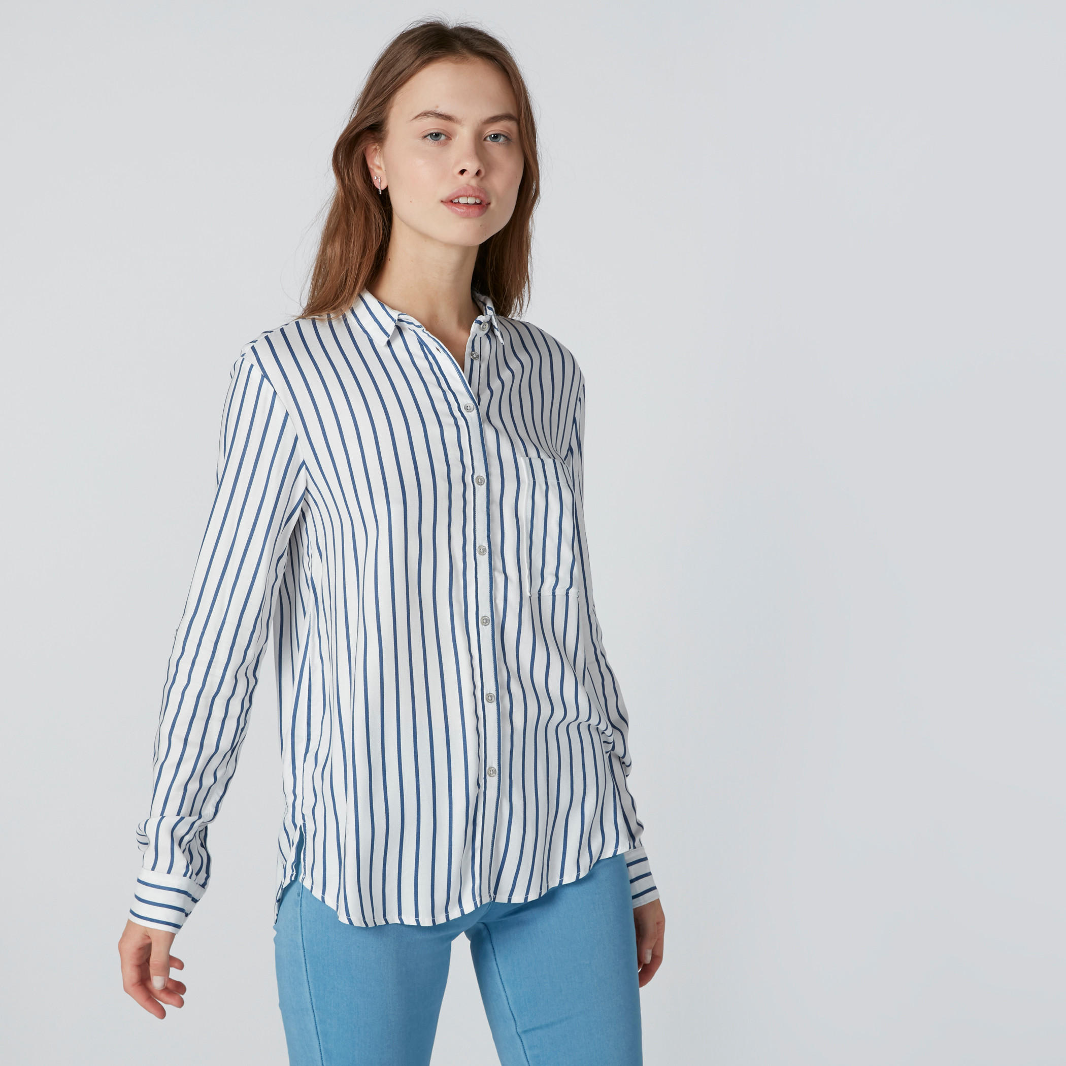 قميص بوي فريند مقلّم بأكمام طويلة من لي كوبر-women-clothing-shirtsandblouses-shirts-image-3