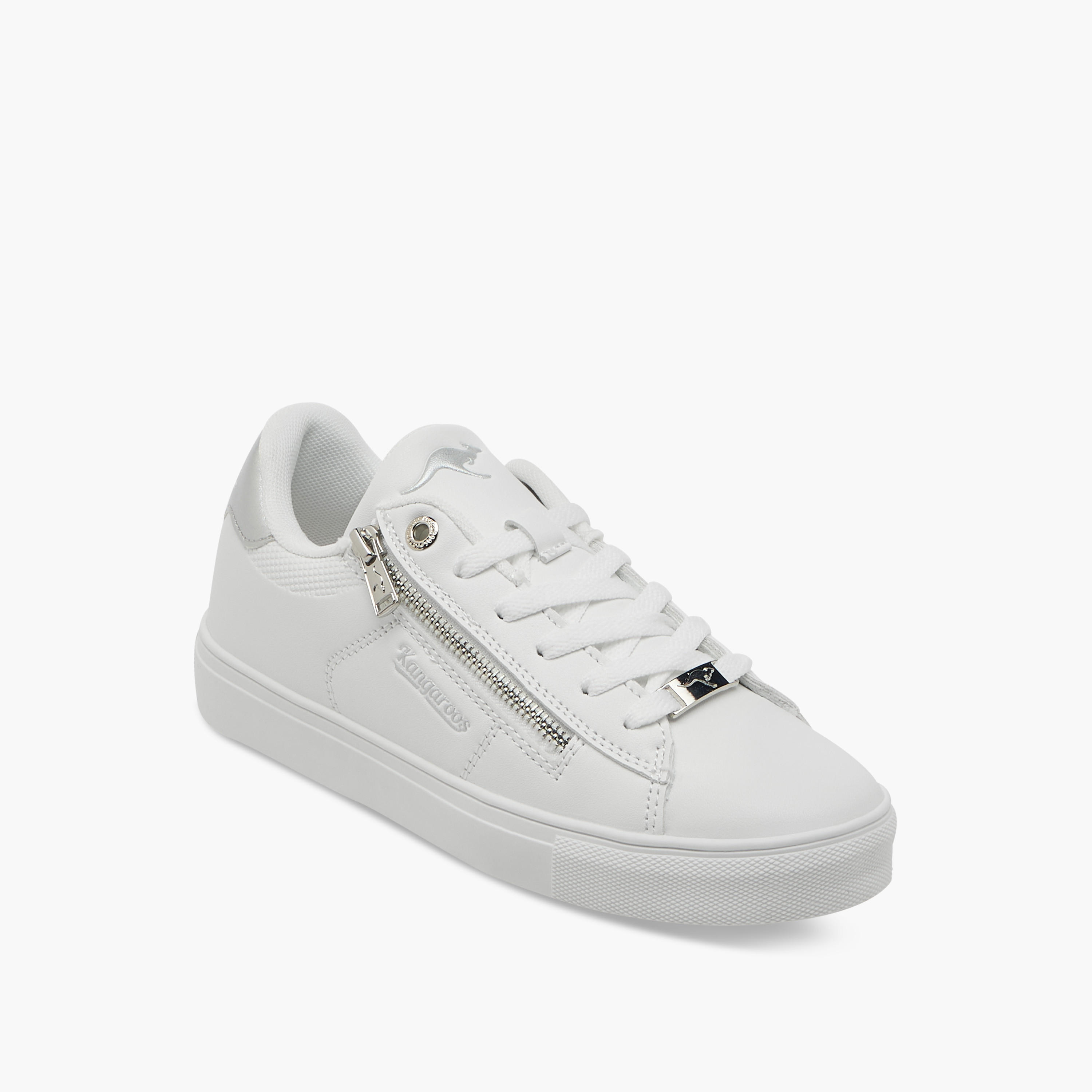 KangaROOS Women's Panelled Sneakers with Lace-Up Closure-women-shoes-sneakers-image-2