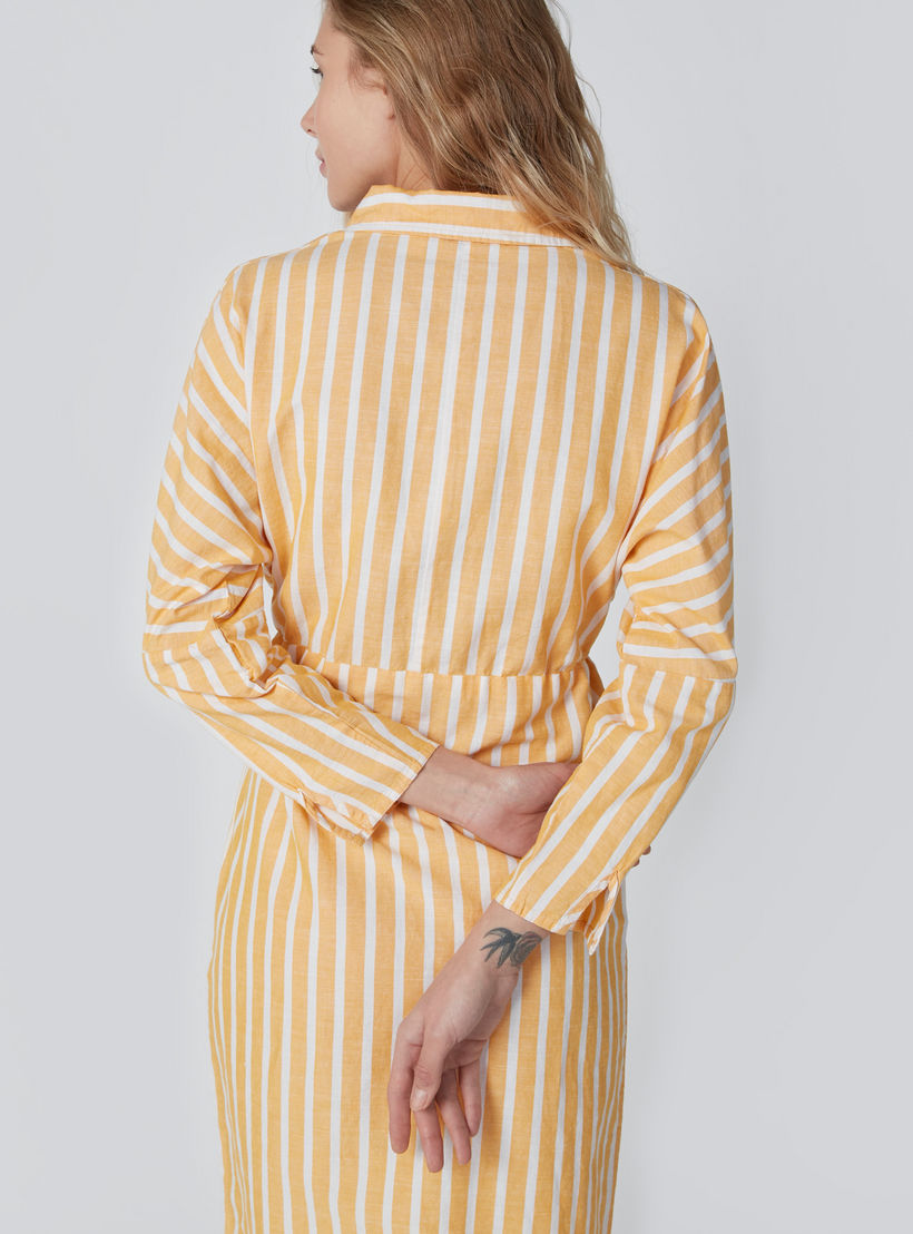 فستان قميص مقلّم متوسط الطول بأكمام طويلة وجيوب-women-clothing-dresses-image-5