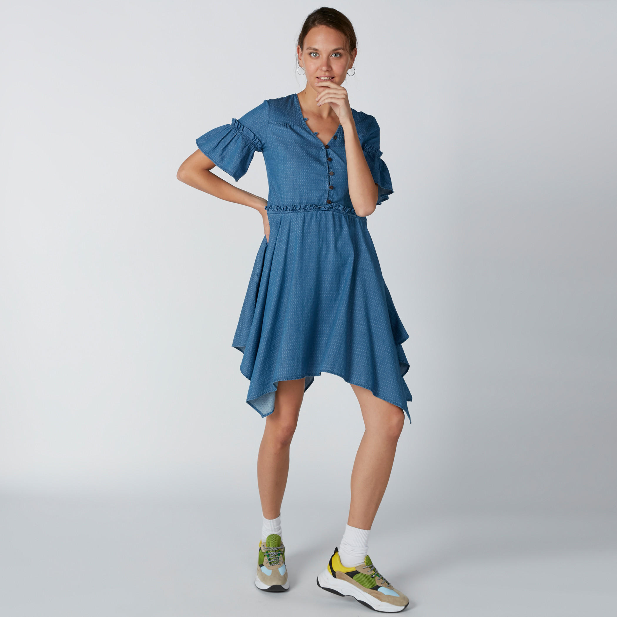 فستان بحوّاف غير مستوية من لي كوبر-women-clothing-dresses-image-1