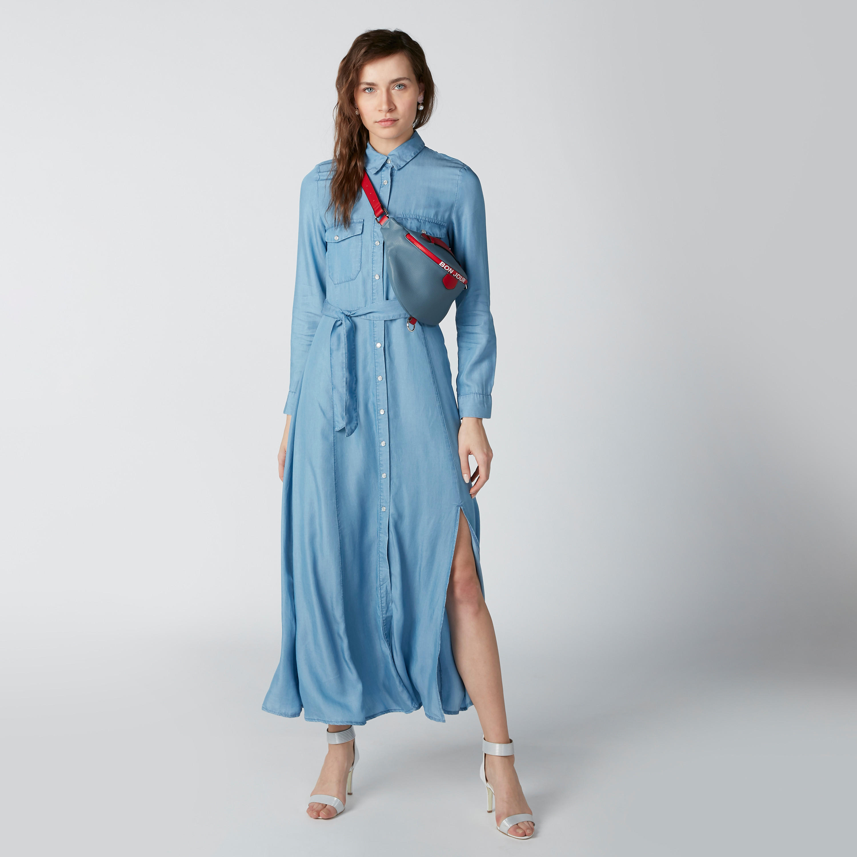 فستان مستدام قميص طويل بأكمام طويلة وحزام رباط-women-clothing-dresses-image-4