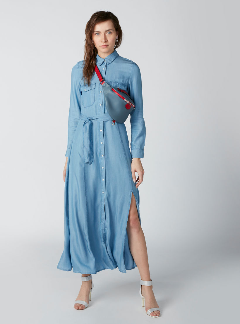 فستان مستدام قميص طويل بأكمام طويلة وحزام رباط-women-clothing-dresses-image-4