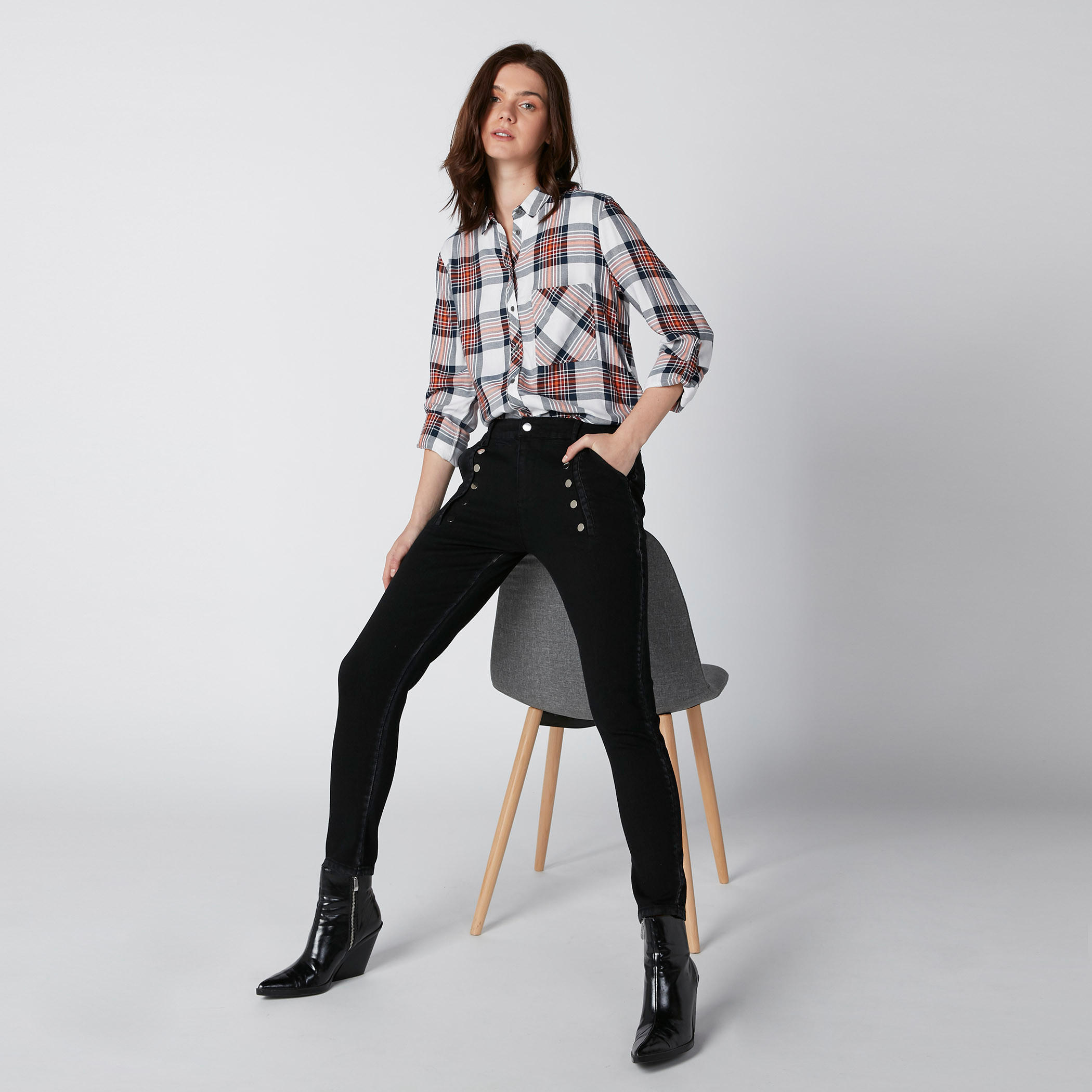 قميص بأكمام طويلة من لي كوبر-women-clothing-shirtsandblouses-shirts-image-1