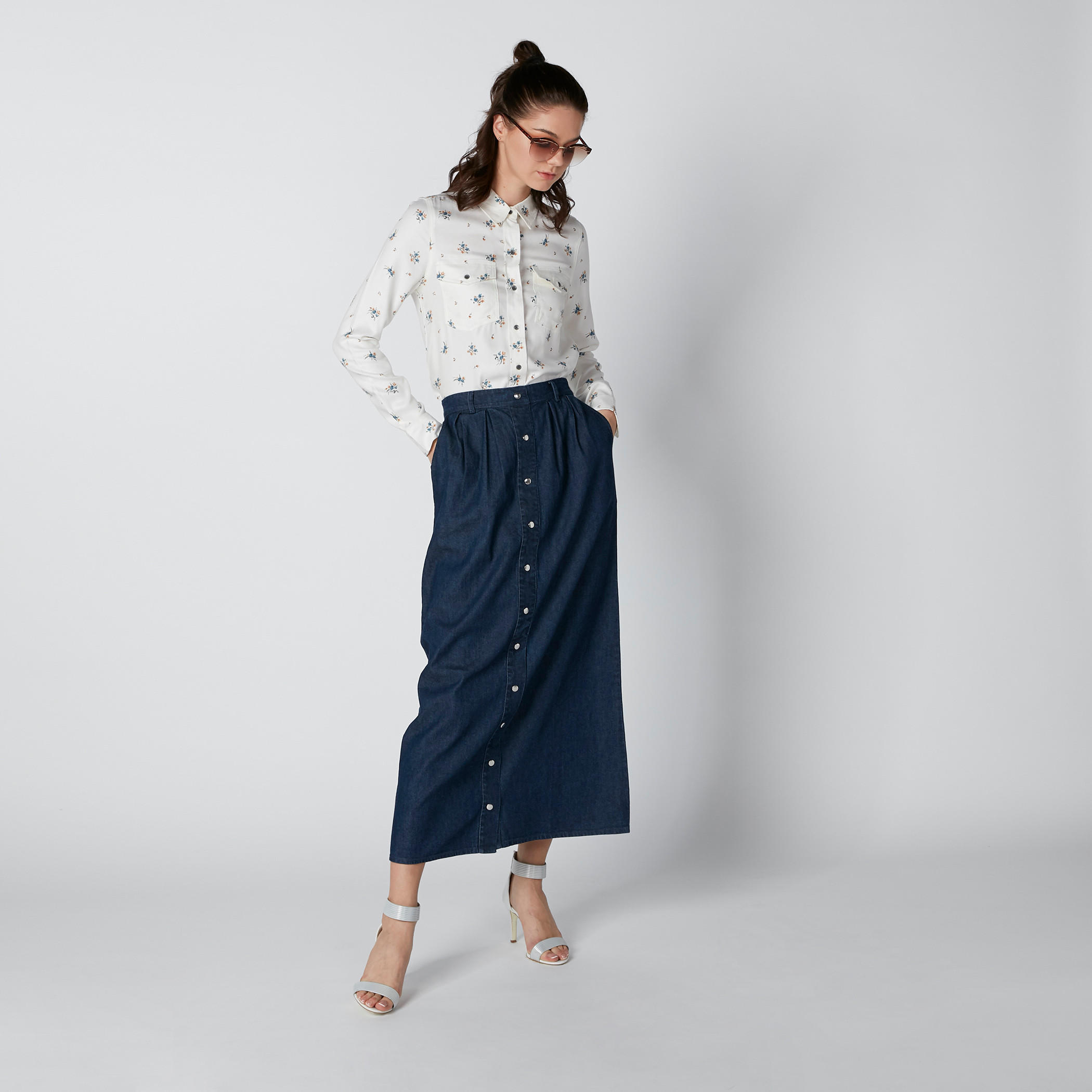قميص بقصّة عادية وأكمام طويلة وطبعات من لي كوبر-women-clothing-shirtsandblouses-shirts-image-1