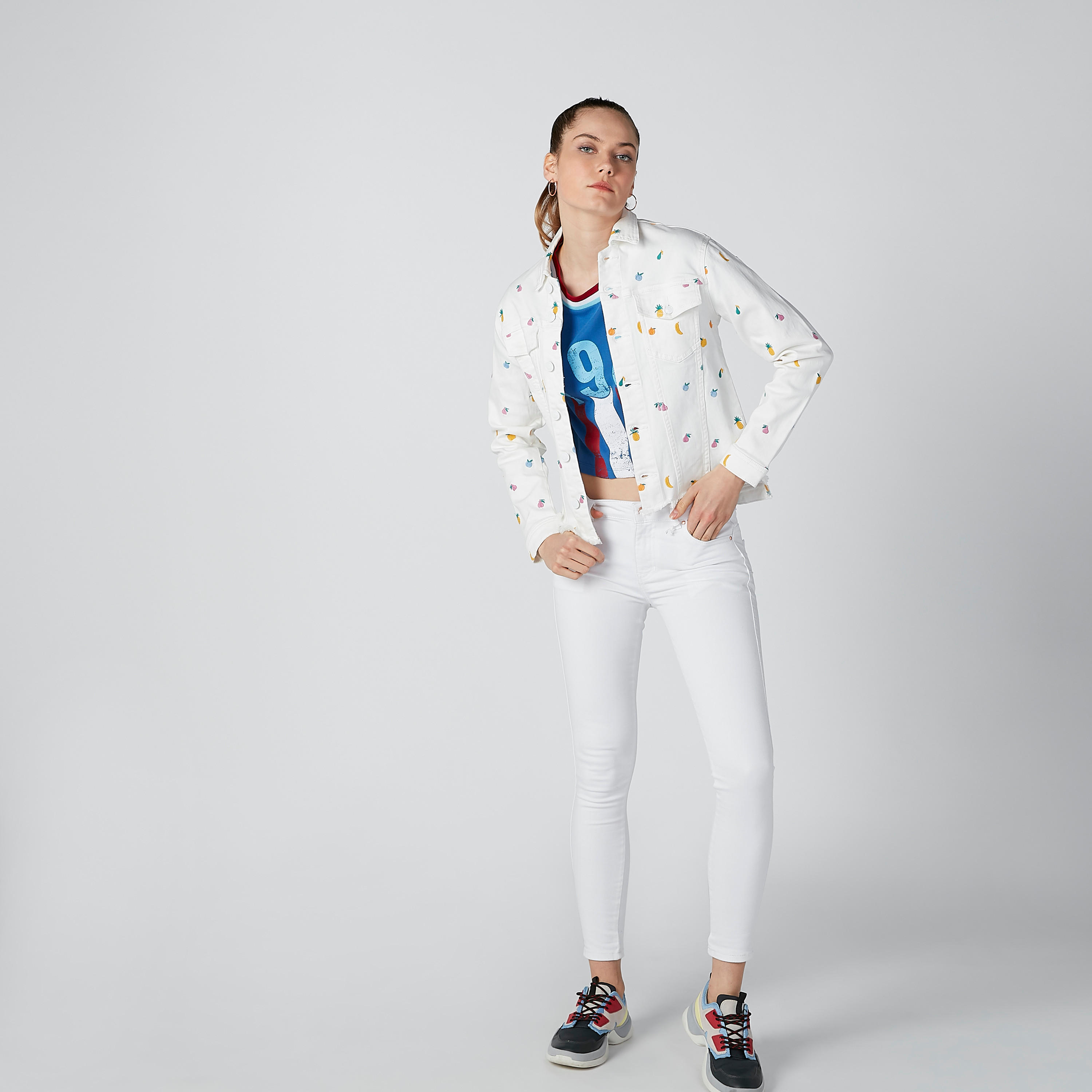 بنطال جيز سادة طويل بجيوب وحلقات للحزام من لي كوبر-women-clothing-bottoms-jeans-image-2