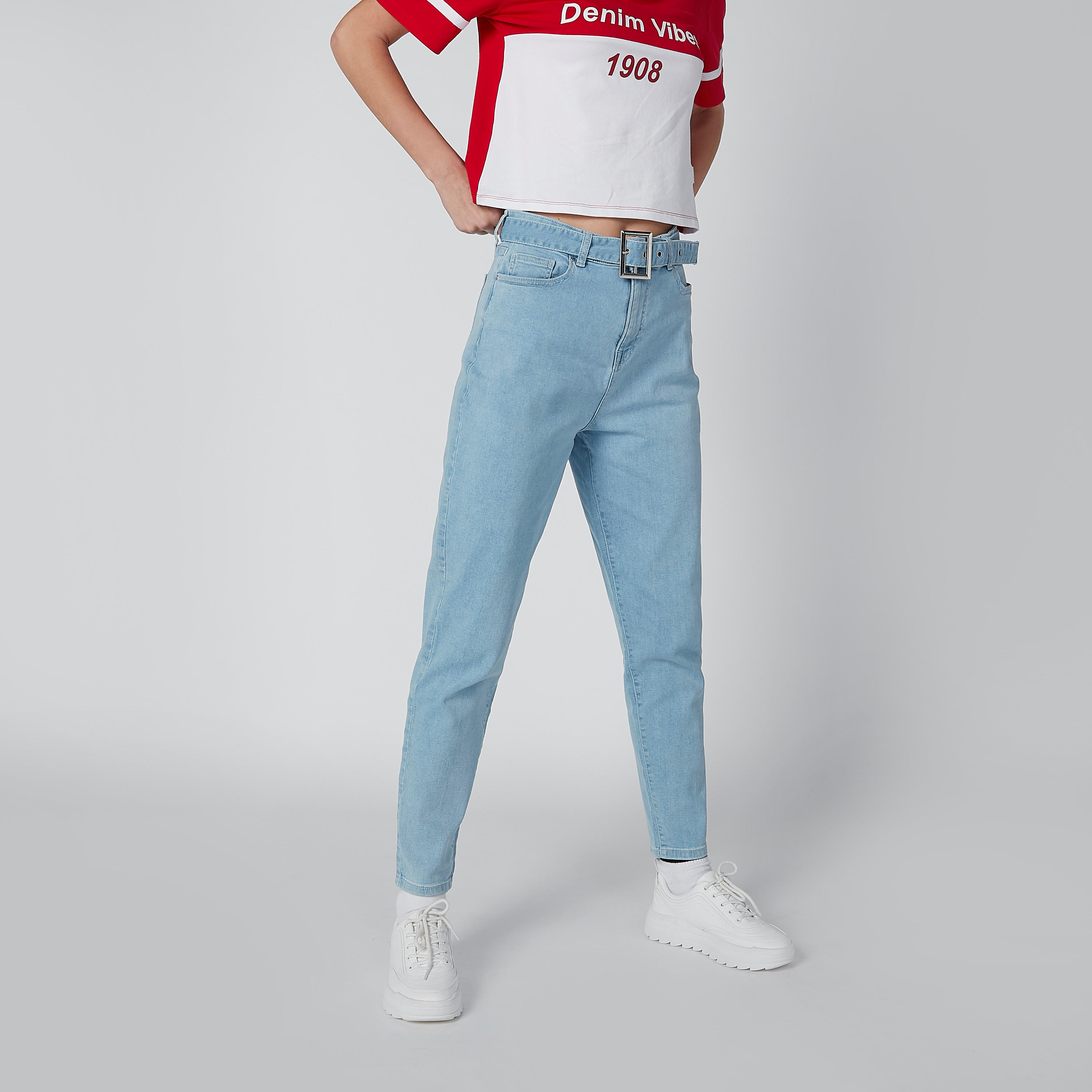 بنطال جينز طويل بجيوب من لي كوبر-women-clothing-bottoms-jeans-image-4