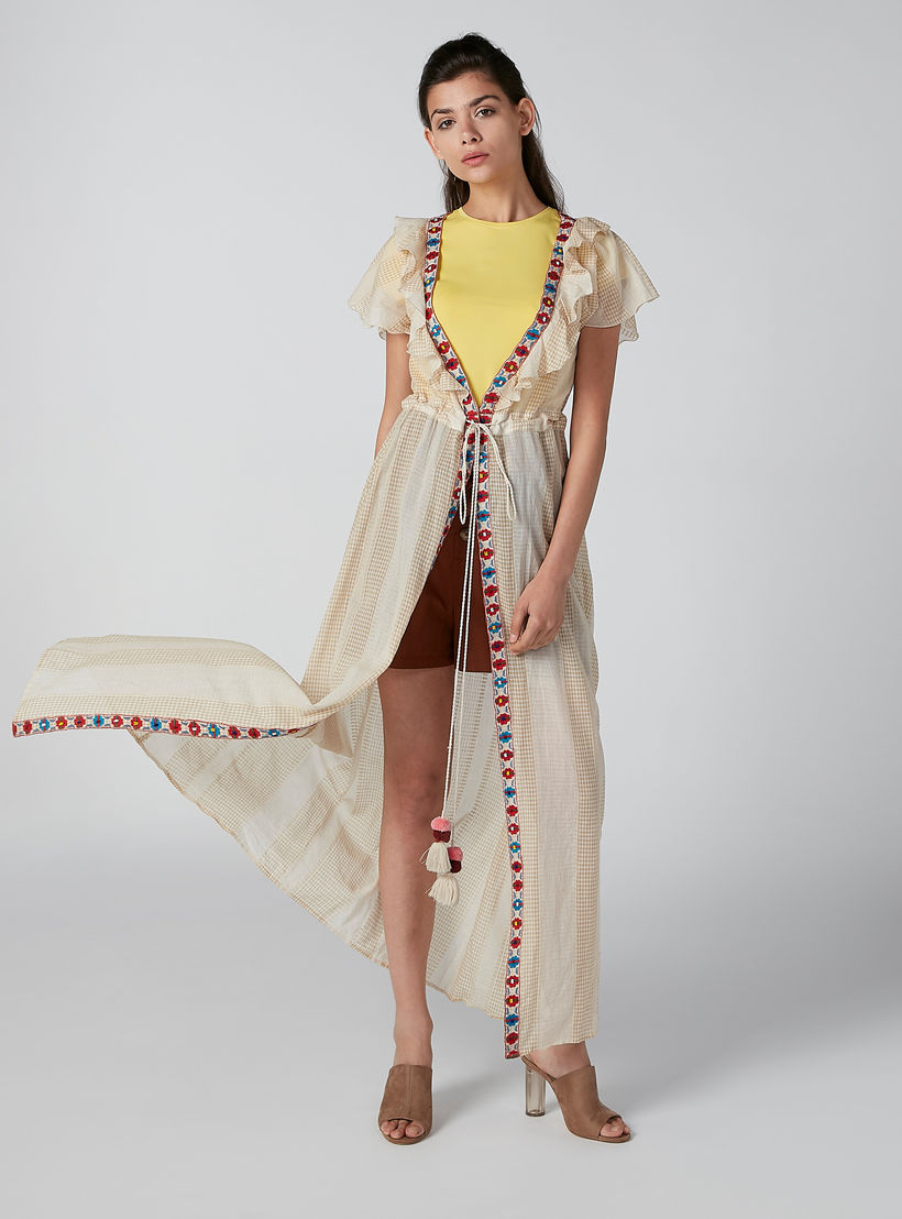 فستان بفتحة أمامية ورباط من لي كوبر-women-clothing-dresses-image-2