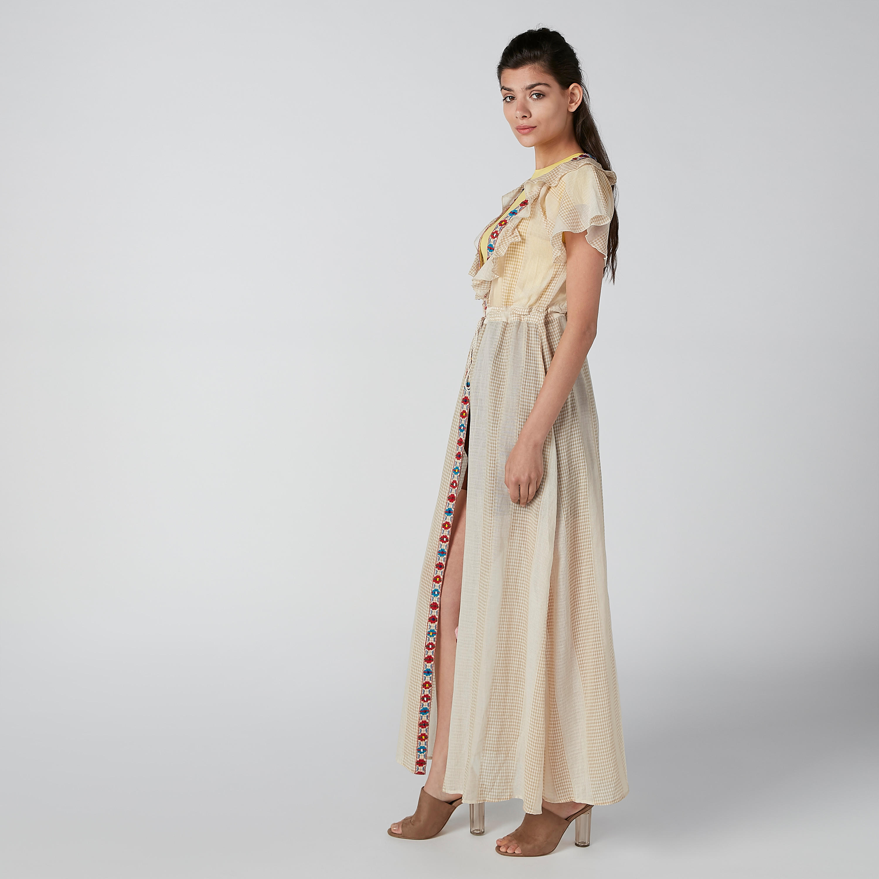 فستان بفتحة أمامية ورباط من لي كوبر-women-clothing-dresses-image-4