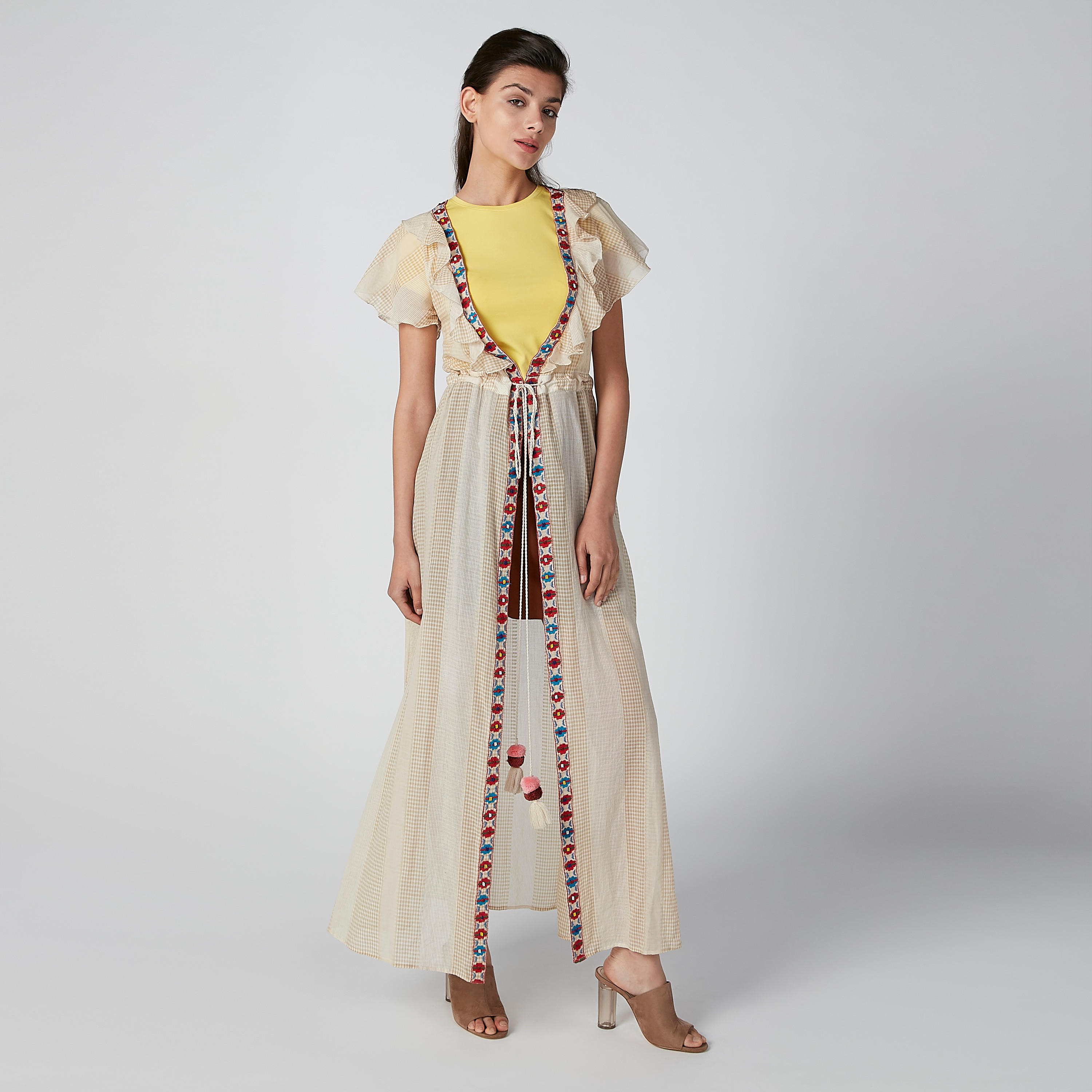 فستان بفتحة أمامية ورباط من لي كوبر-women-clothing-dresses-image-1