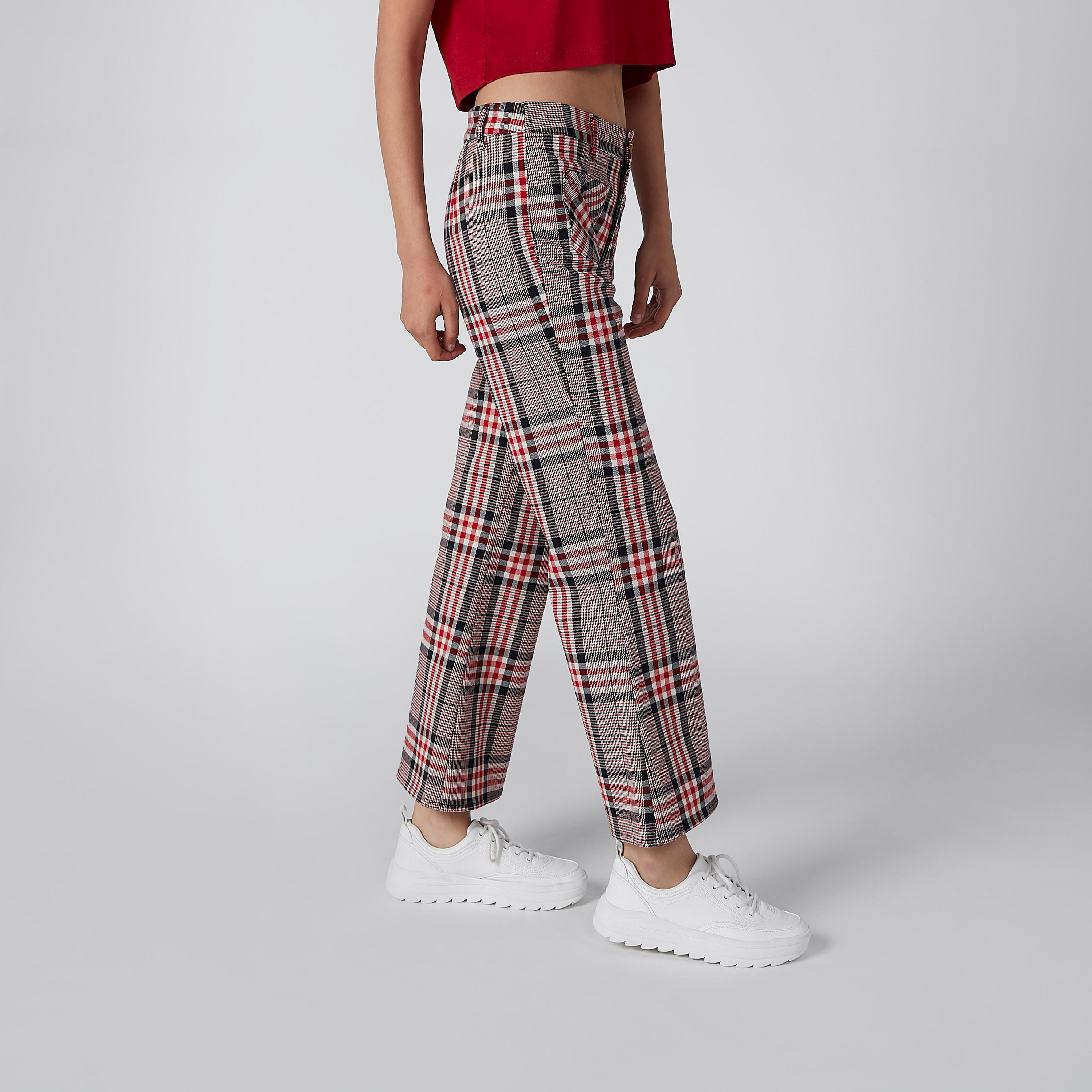 بنطال كاروهات بجيوب من لي كوبر-women-clothing-bottoms-trousers-image-4