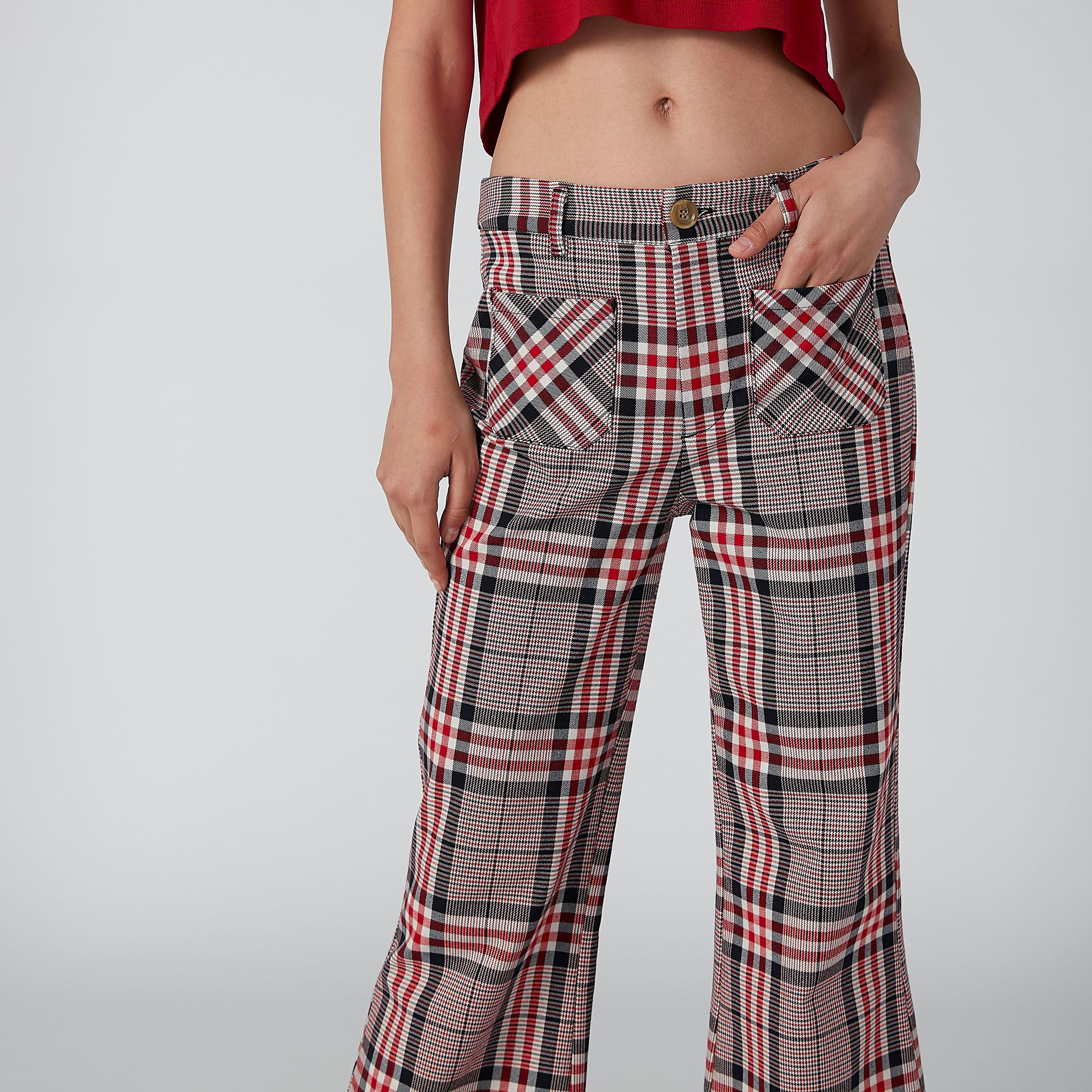 بنطال كاروهات بجيوب من لي كوبر-women-clothing-bottoms-trousers-image-5