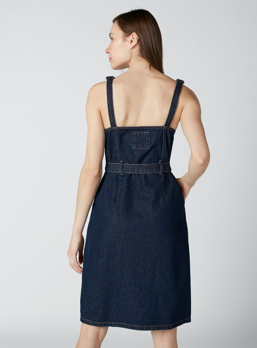 فستان مستدام ميدي دون أكمام بجيوب-women-clothing-dresses-image-2