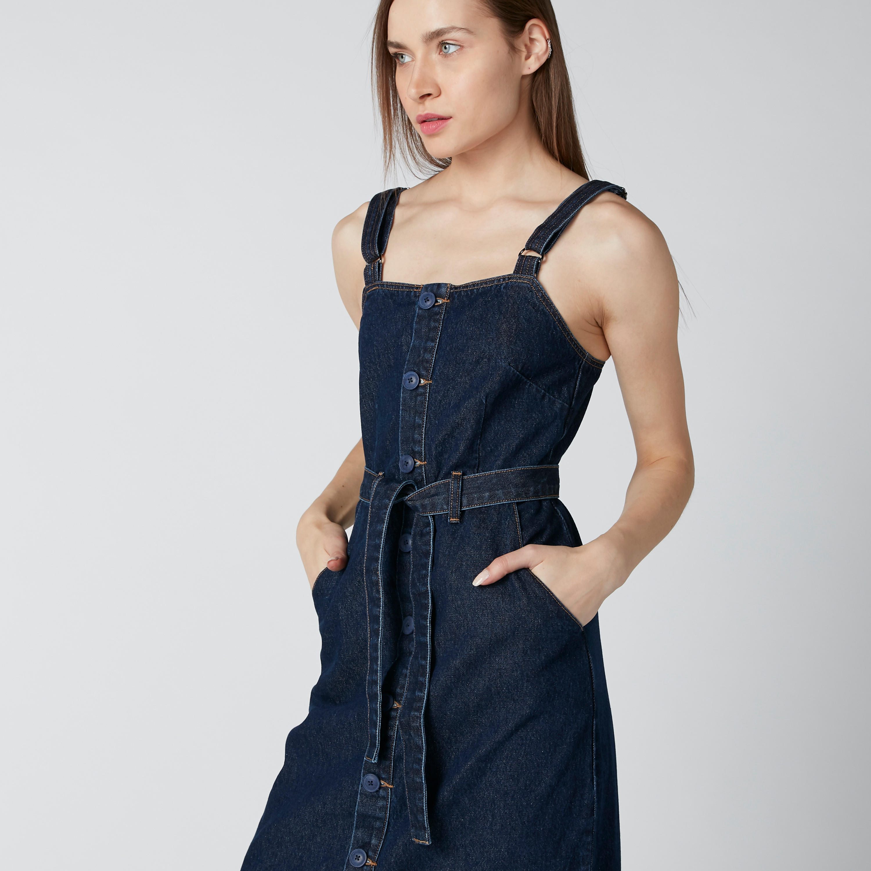 فستان مستدام ميدي دون أكمام بجيوب-women-clothing-dresses-image-5