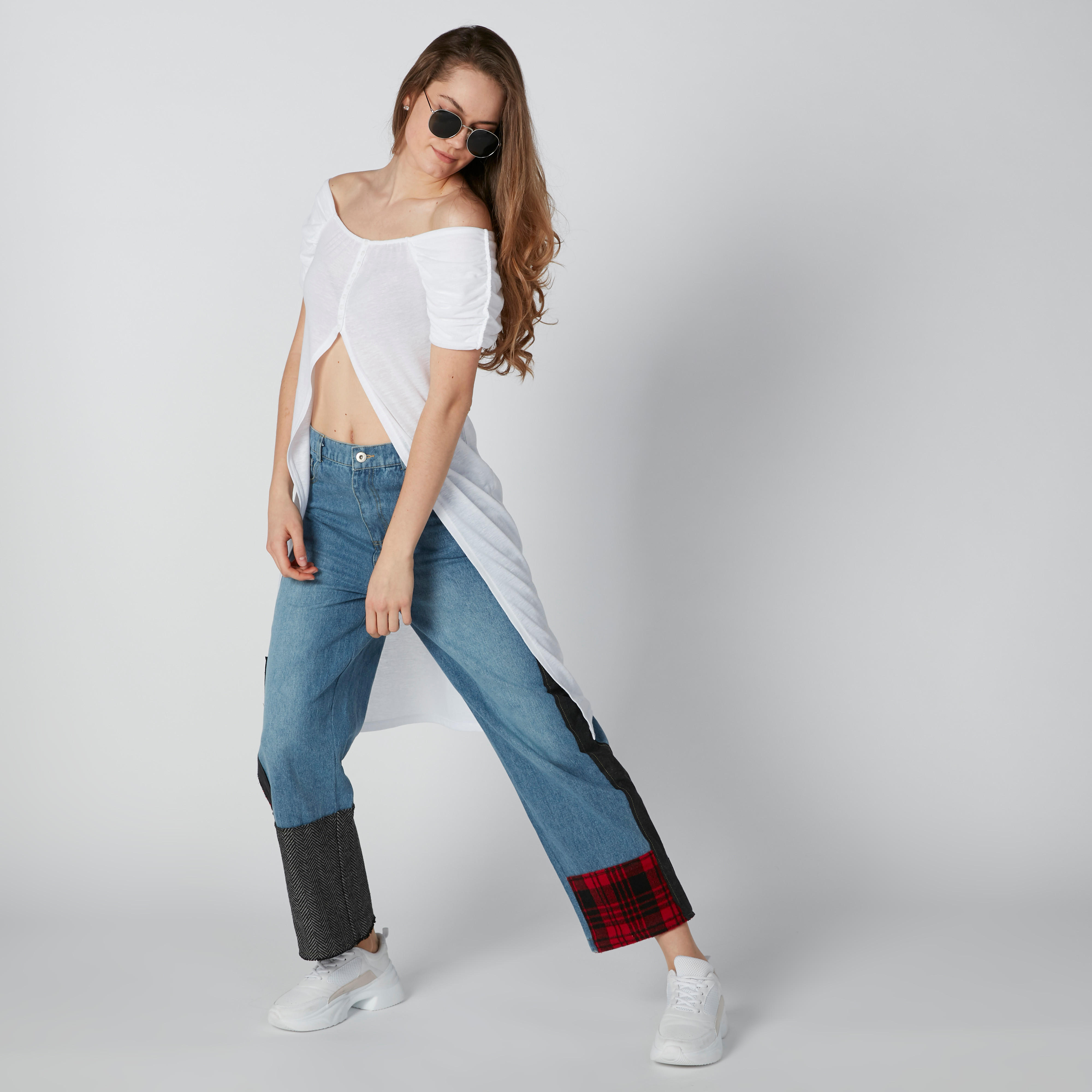 بلوزة مستدامة طويلة بياقة قارب وأزرار-women-clothing-shirtsandblouses-blouses-image-6