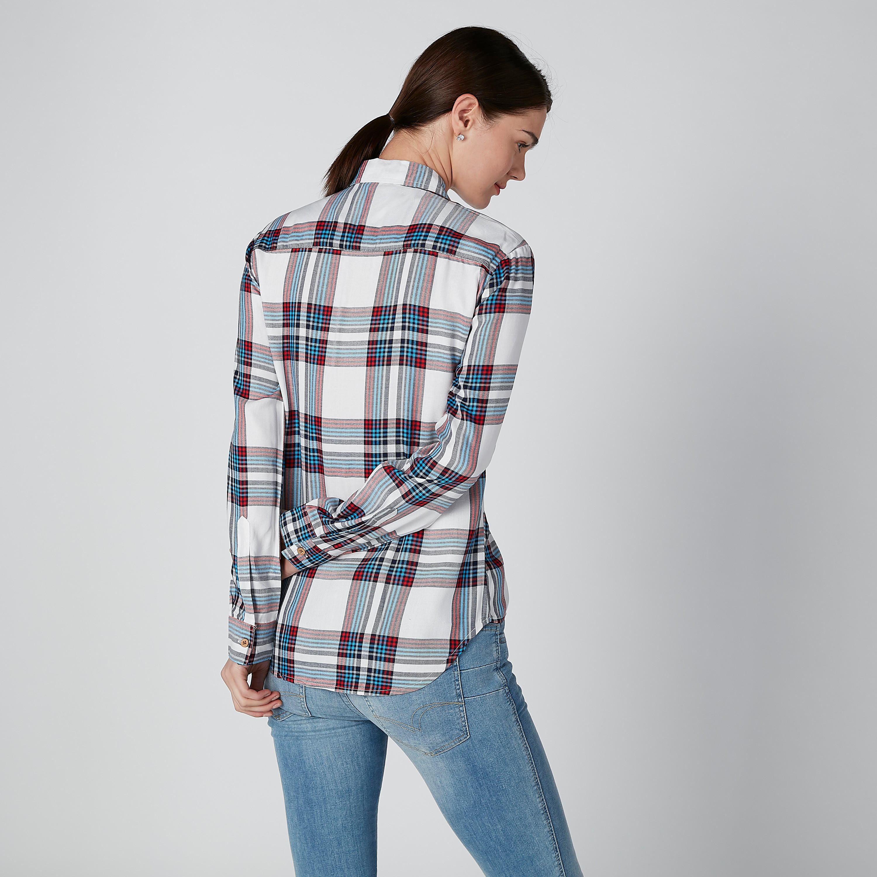 قميص كاروهات بأكمام طويلة من لي كوبر-women-clothing-shirtsandblouses-shirts-image-2