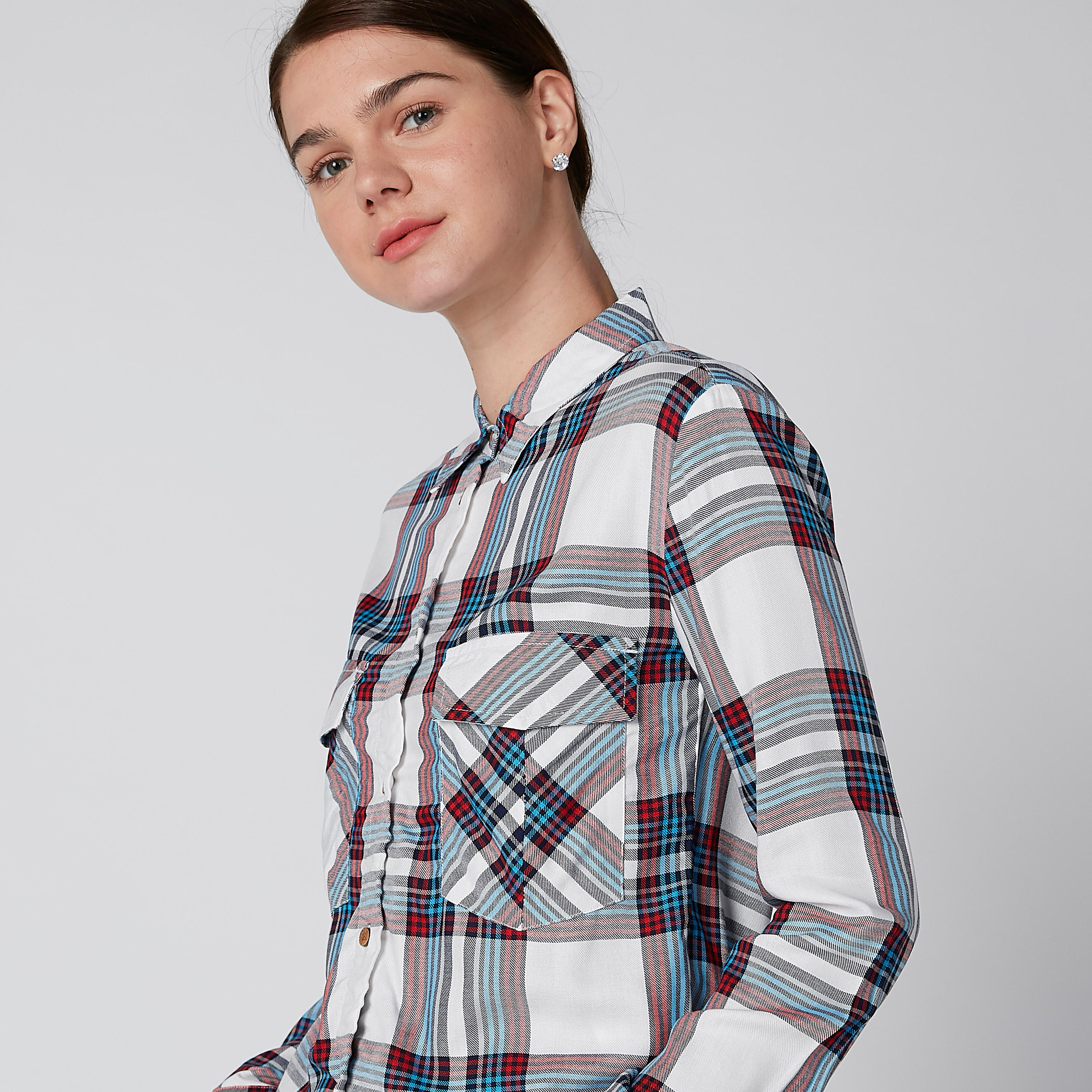 قميص كاروهات بأكمام طويلة من لي كوبر-women-clothing-shirtsandblouses-shirts-image-5